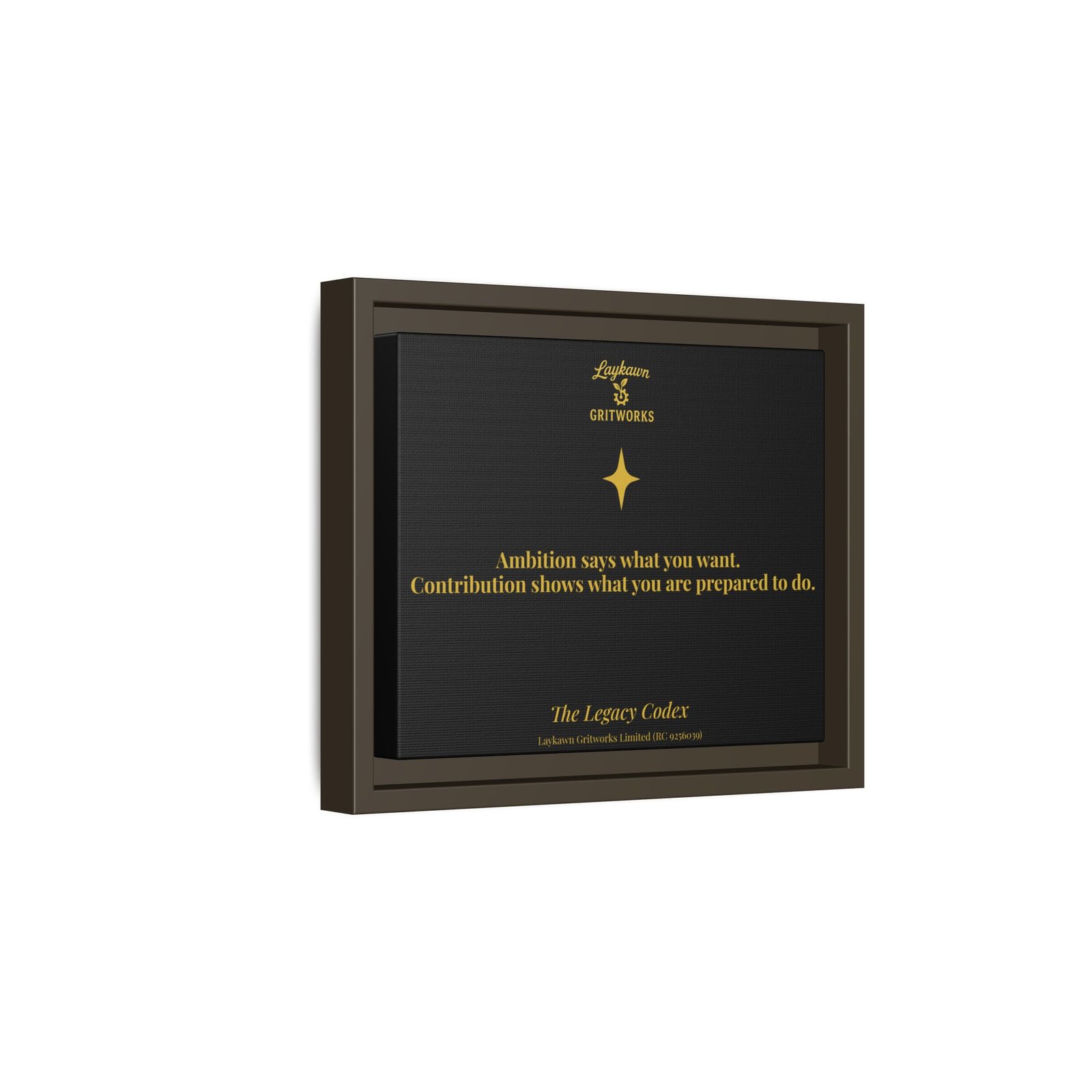 Ambition and Contribution – The Legacy Codex Premium Framed Canvas - Image 10
