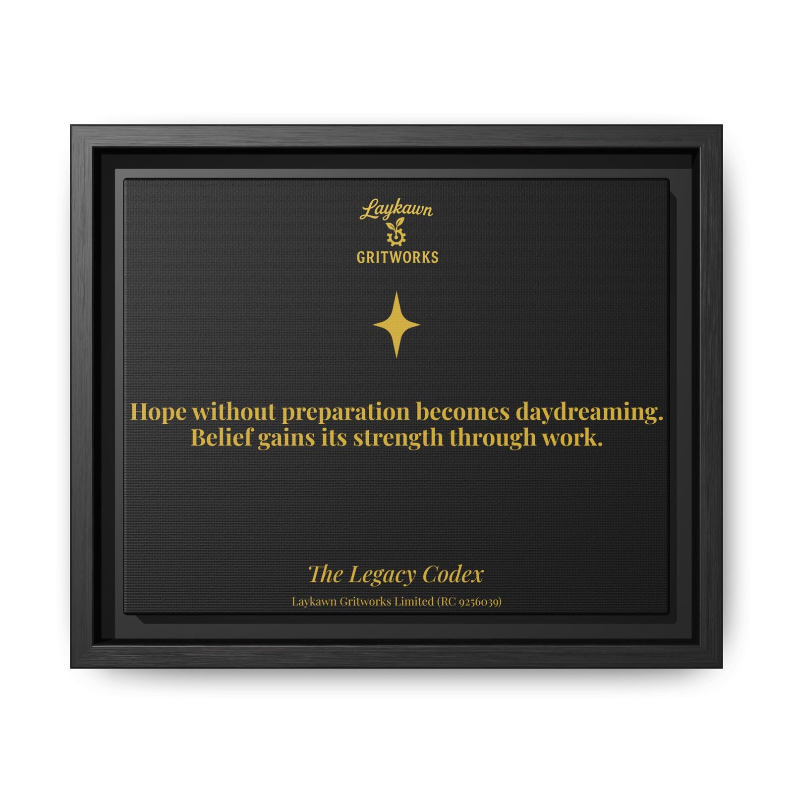 Hope With Preparation – The Legacy Codex Premium Framed Canvas