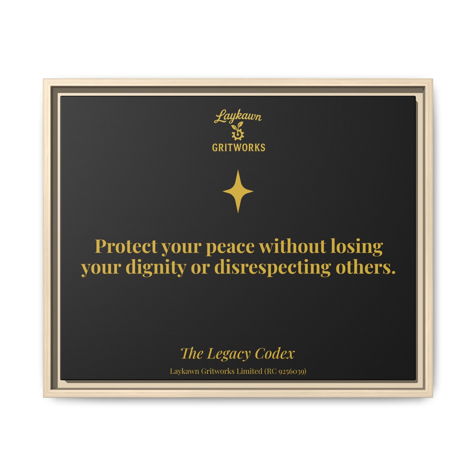 Protect Your Peace – The Legacy Codex Premium Framed Canvas - Image 21