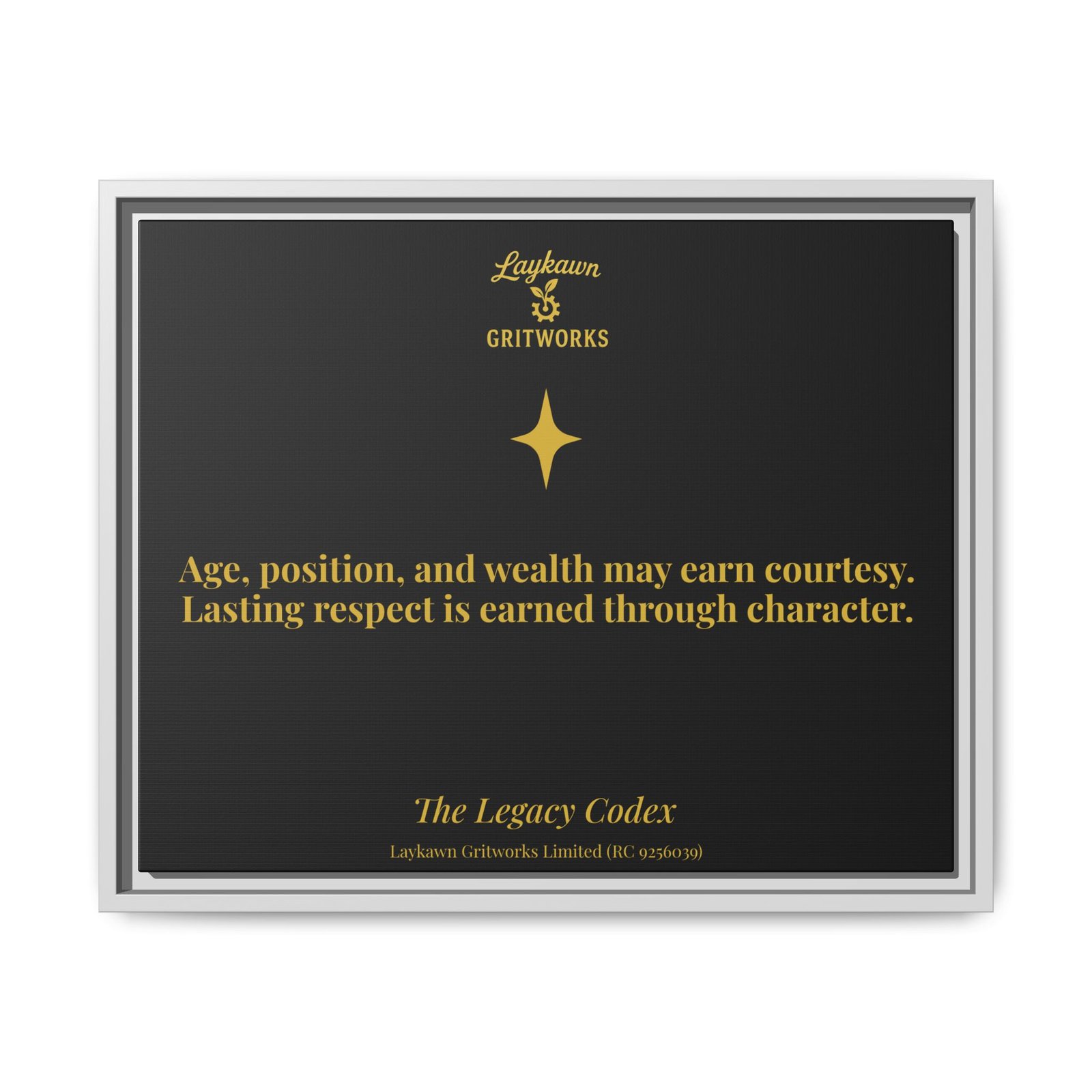Earned Respect – The Legacy Codex Premium Framed Canvas - Image 17