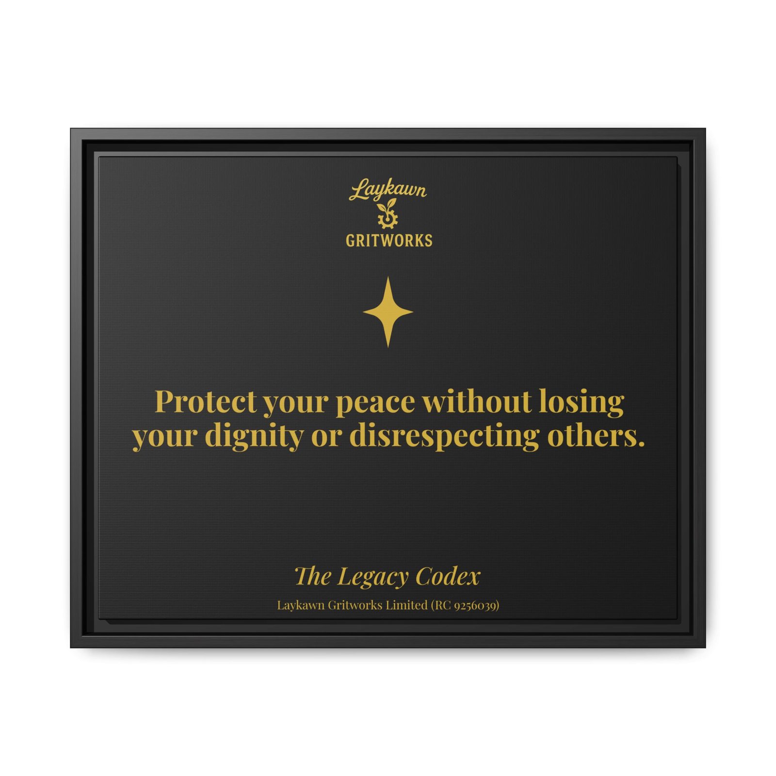 Protect Your Peace – The Legacy Codex Premium Framed Canvas - Image 29