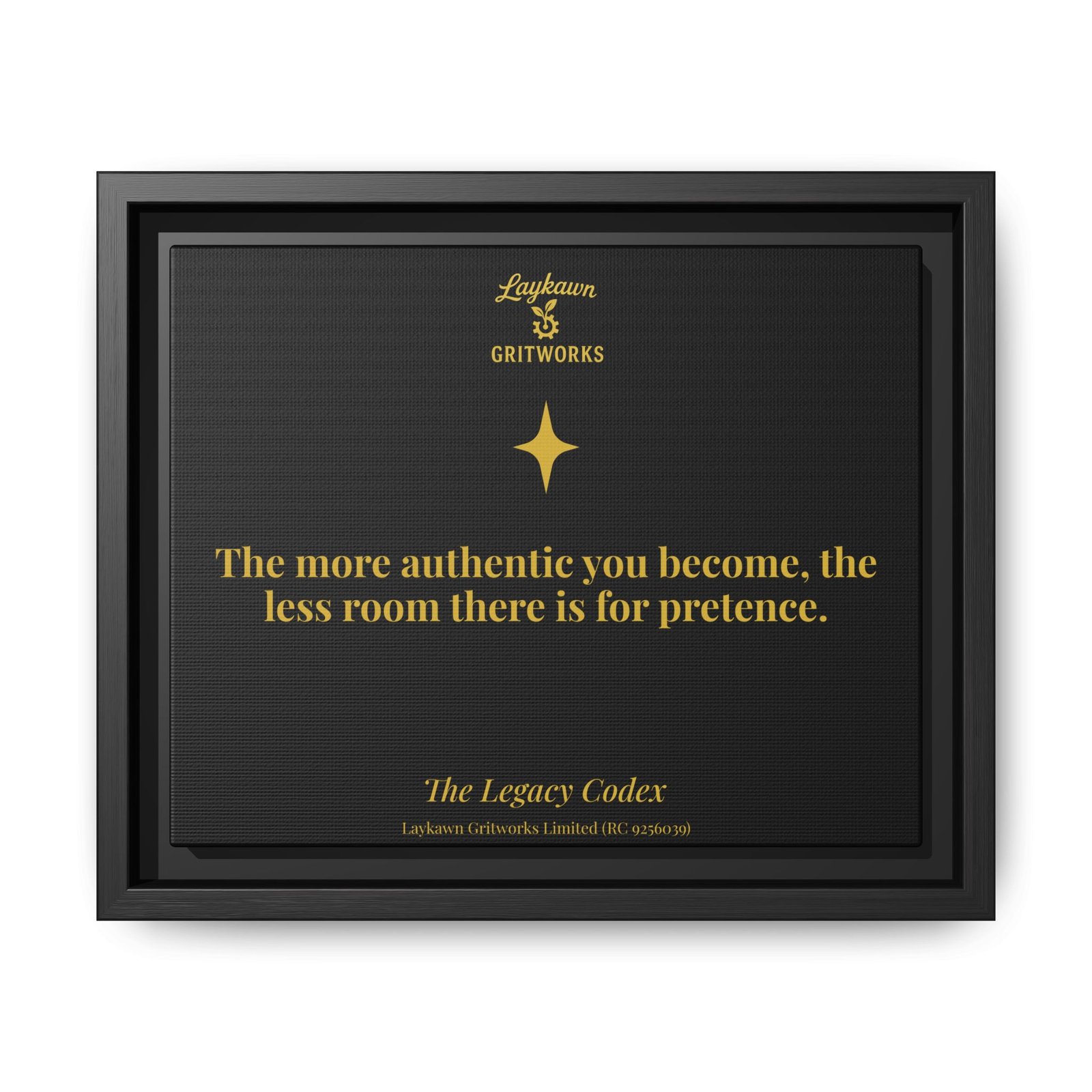 The Power of Authenticity – The Legacy Codex Premium Framed Canvas