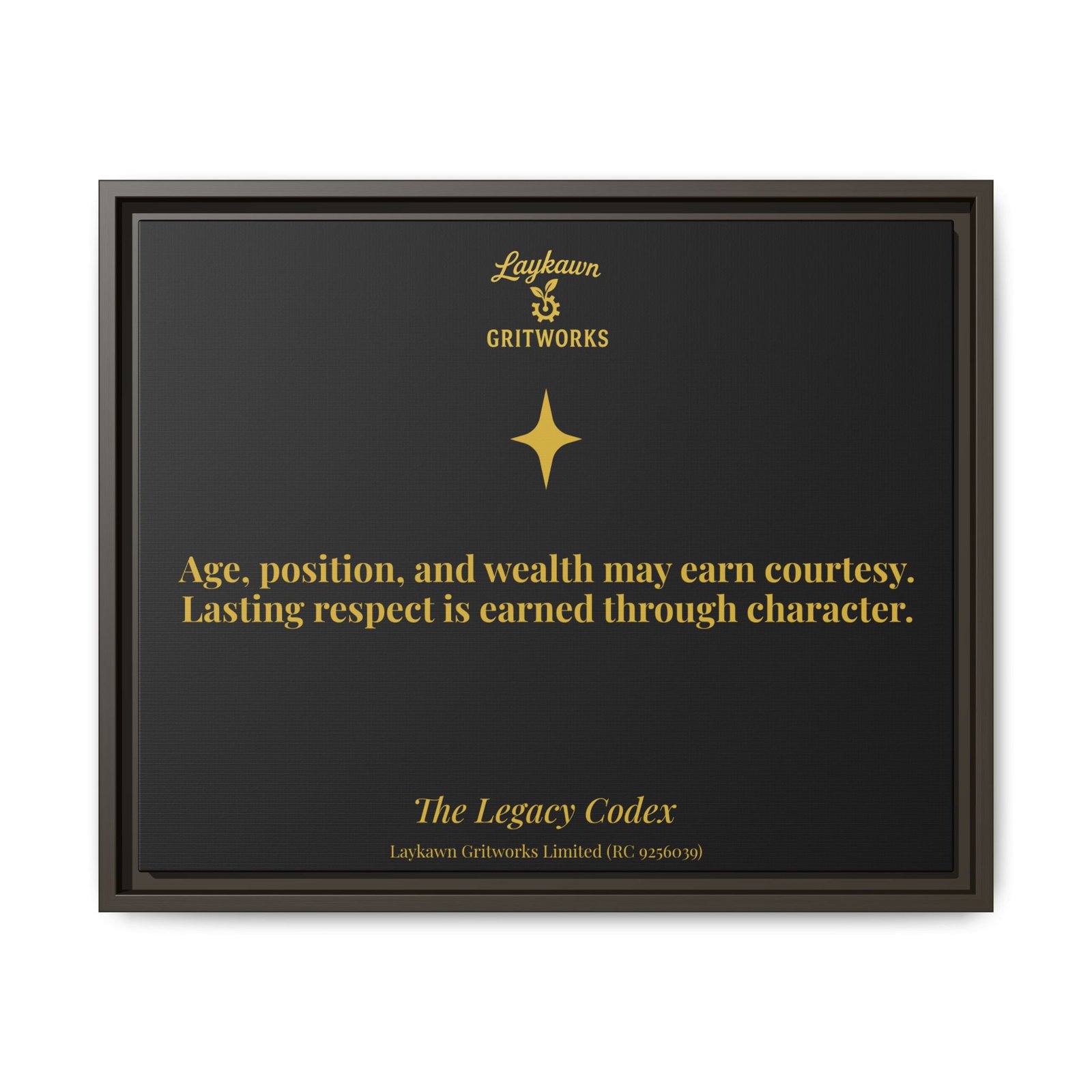 Earned Respect – The Legacy Codex Premium Framed Canvas - Image 25