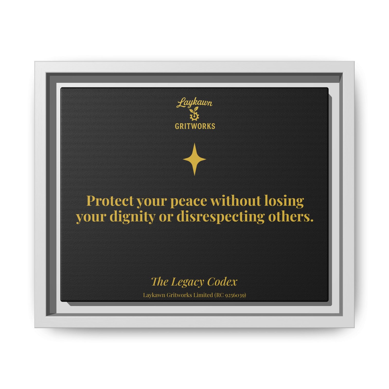 Protect Your Peace – The Legacy Codex Premium Framed Canvas - Image 13