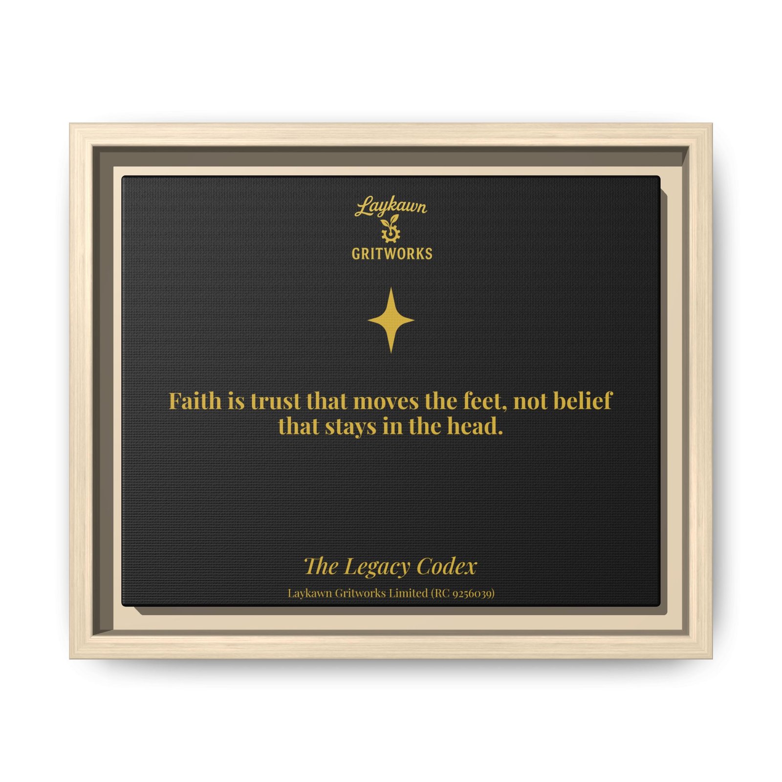 Faith That Moves – The Legacy Codex Premium Framed Canvas - Image 5
