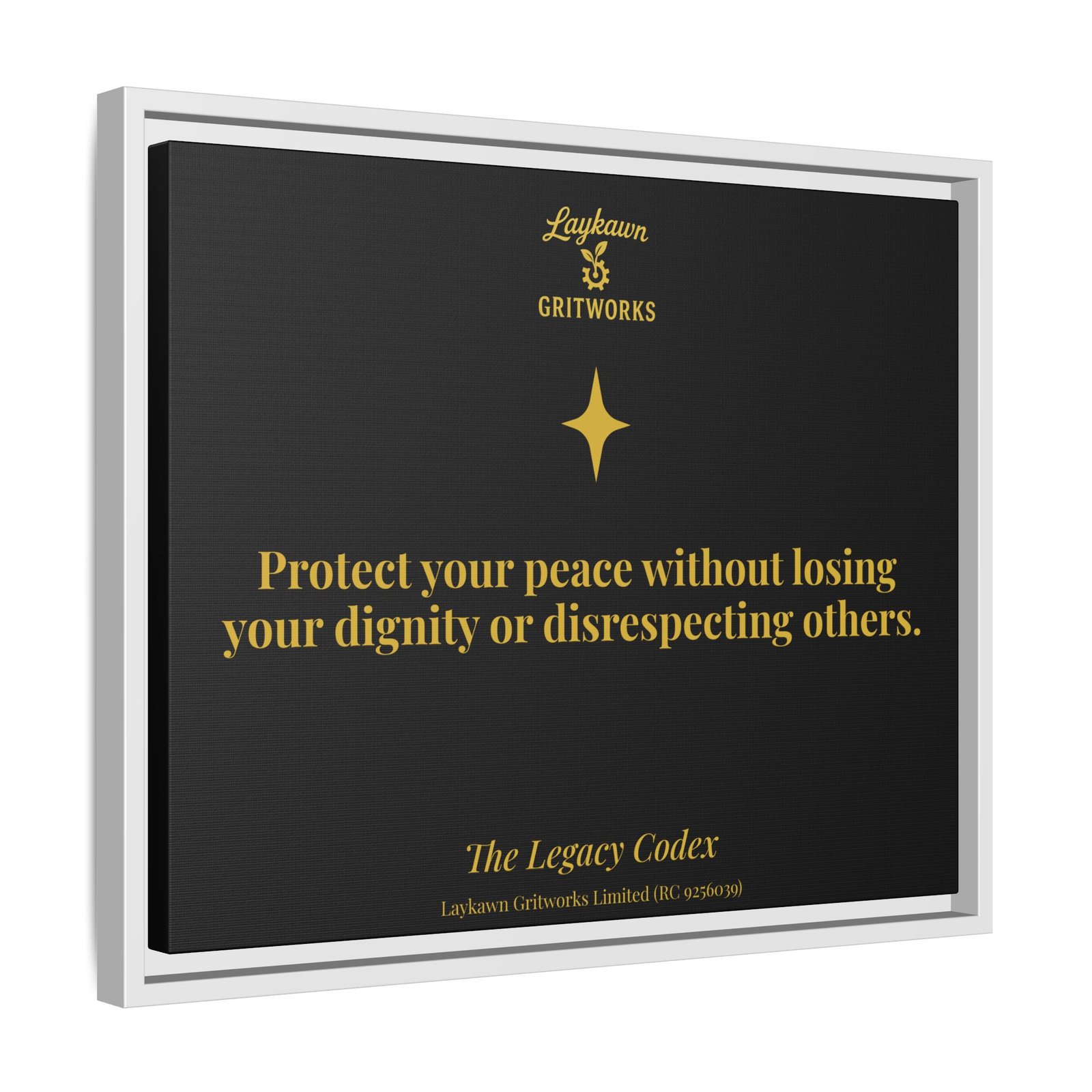 Protect Your Peace – The Legacy Codex Premium Framed Canvas - Image 18