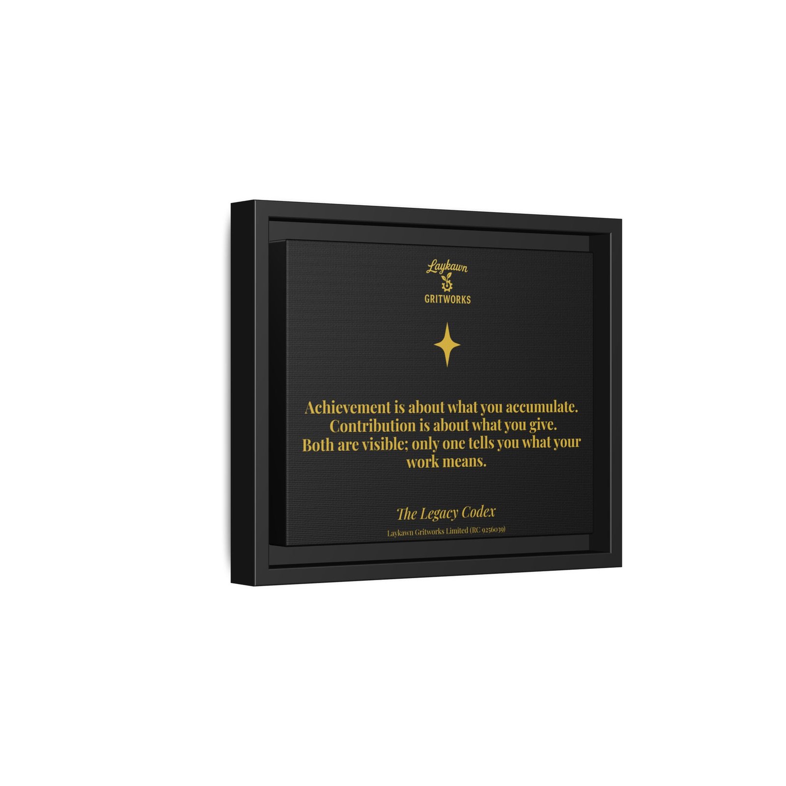 Achievement vs. Contribution – The Legacy Codex Premium Framed Canvas - Image 2