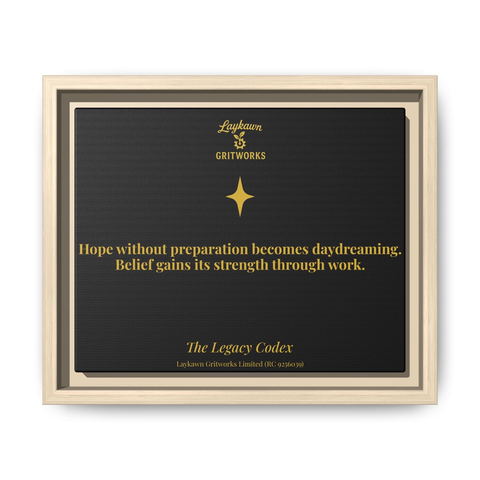 Hope With Preparation – The Legacy Codex Premium Framed Canvas - Image 5