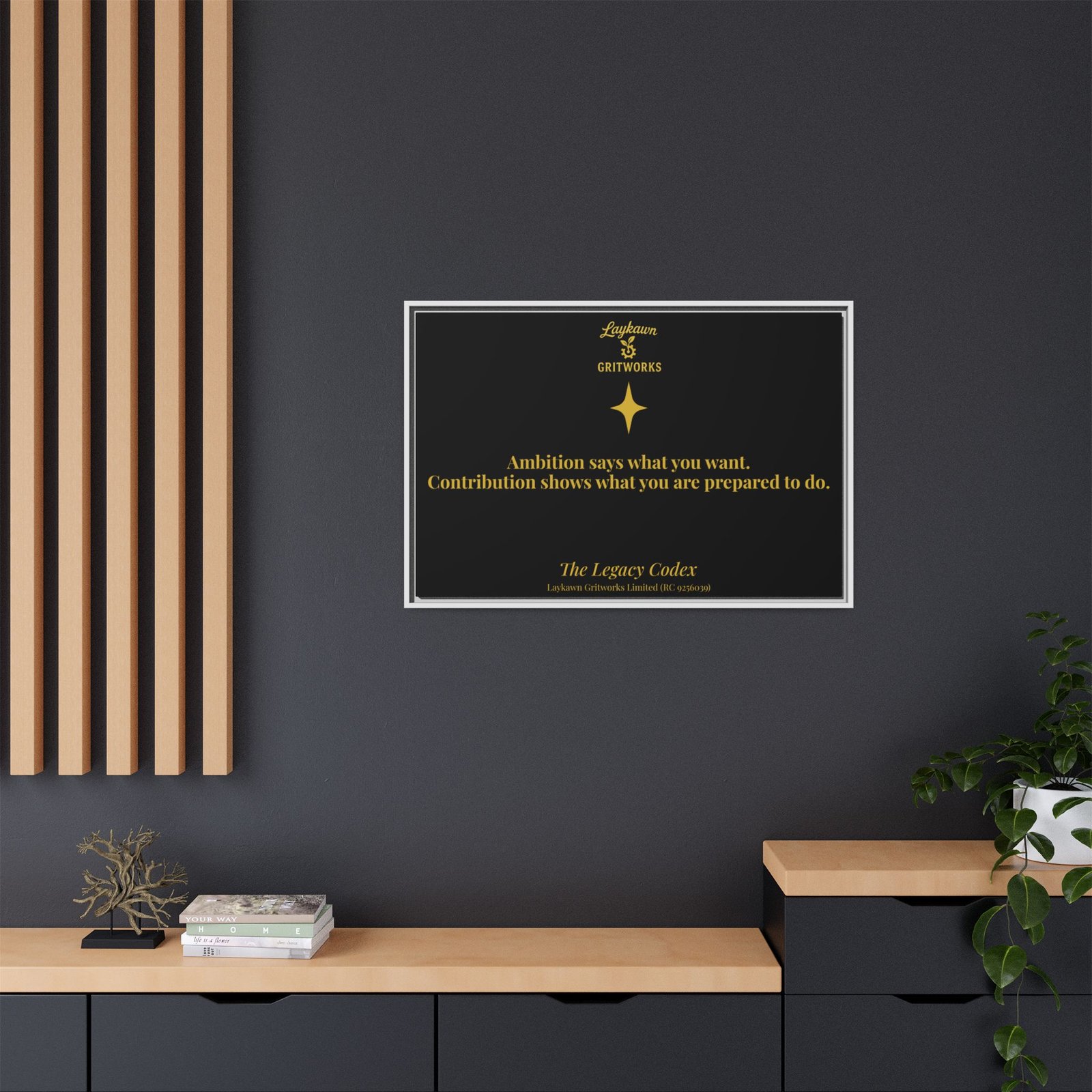 Ambition and Contribution – The Legacy Codex Premium Framed Canvas - Image 36