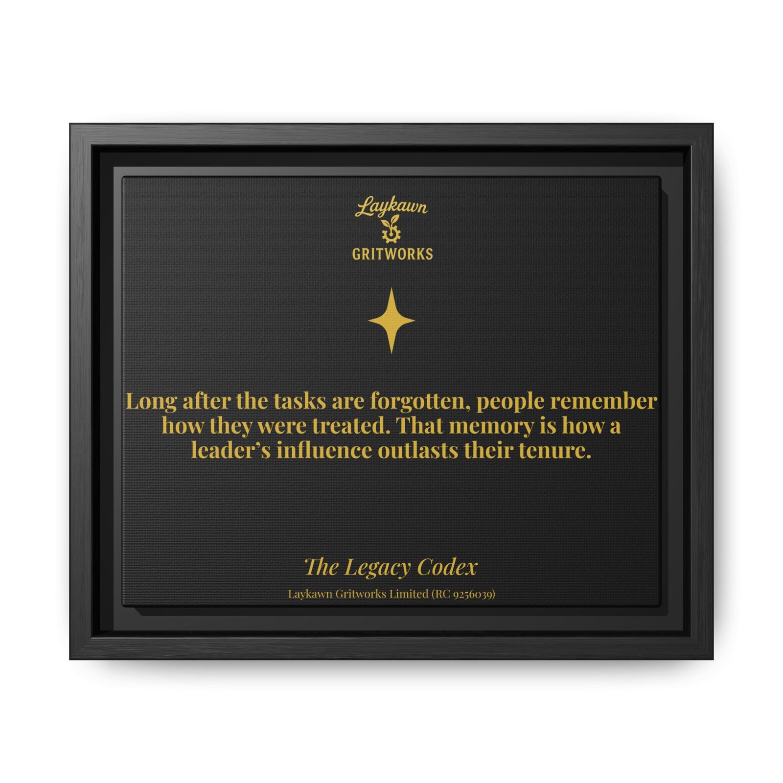 Influence That Outlasts – The Legacy Codex Premium Framed Canvas