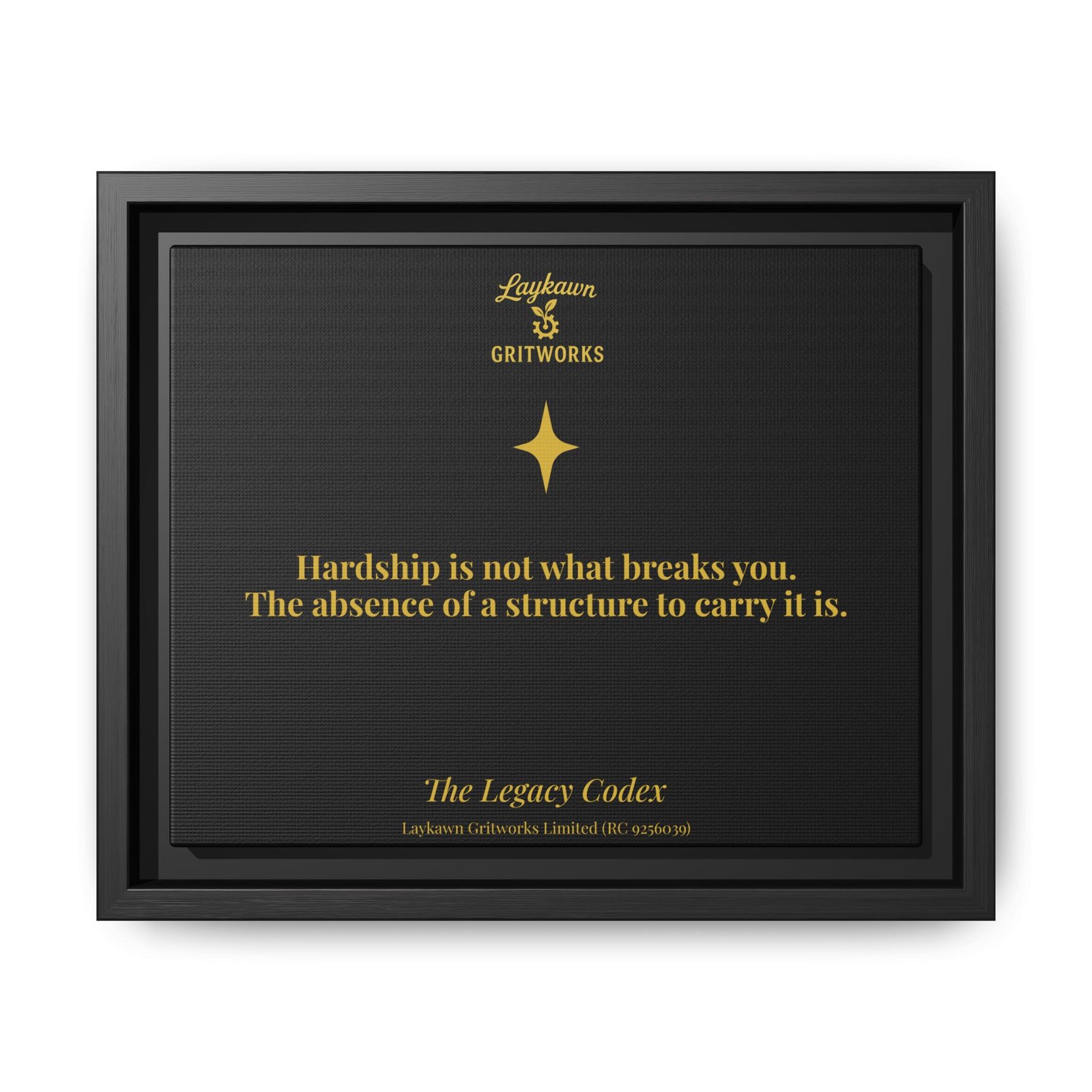 The Structure That Carries You – The Legacy Codex Premium Framed Canvas