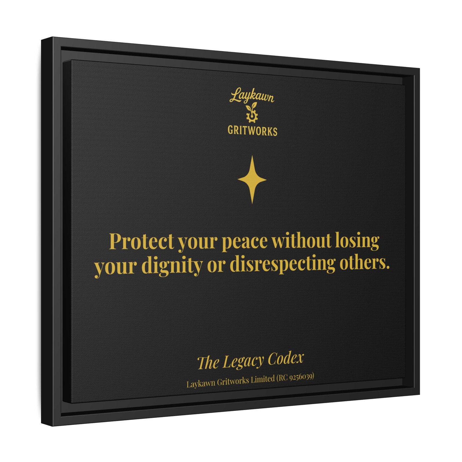 Protect Your Peace – The Legacy Codex Premium Framed Canvas - Image 30