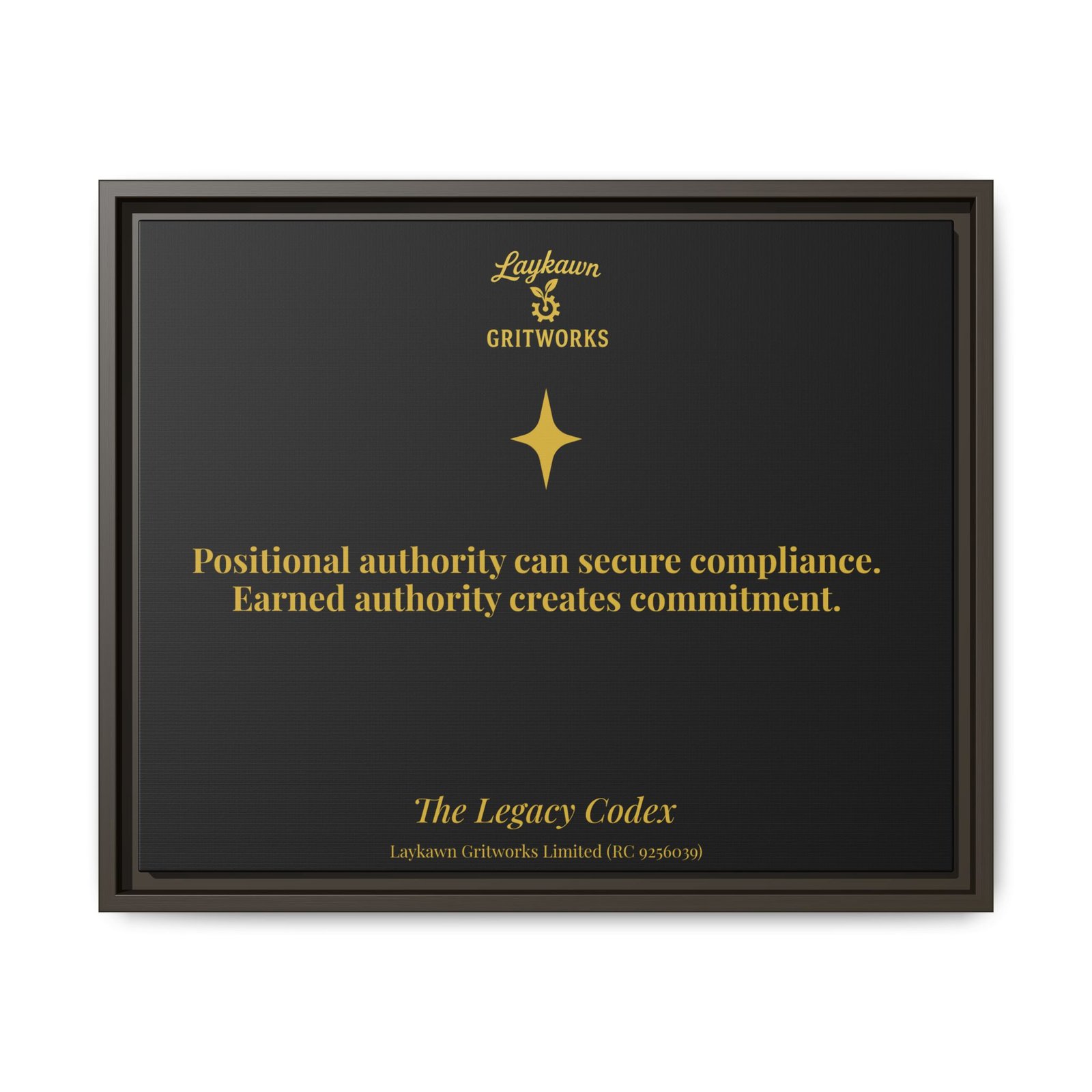 Earned Authority – The Legacy Codex Premium Framed Canvas - Image 25