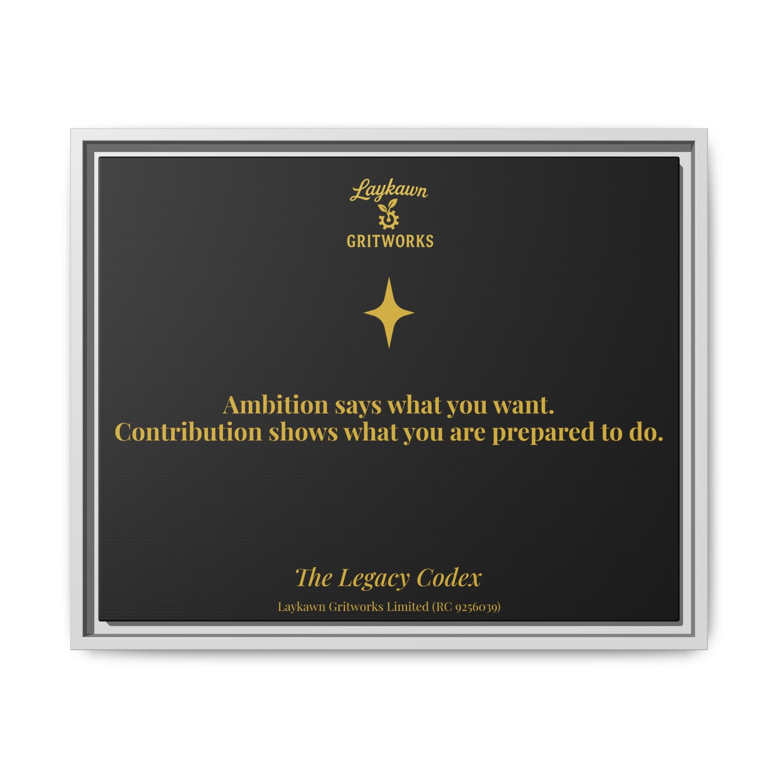 Ambition and Contribution – The Legacy Codex Premium Framed Canvas - Image 17