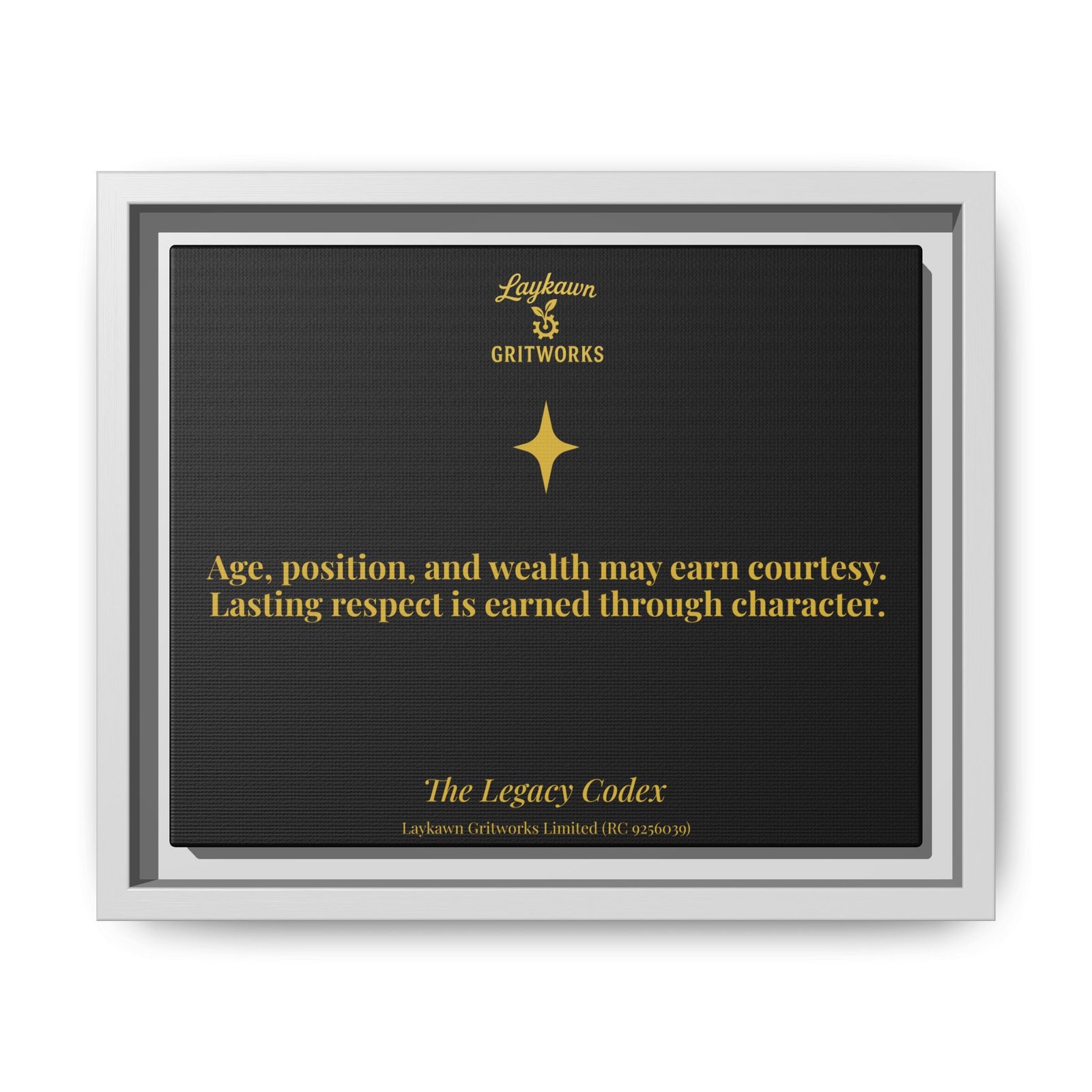 Earned Respect – The Legacy Codex Premium Framed Canvas - Image 13