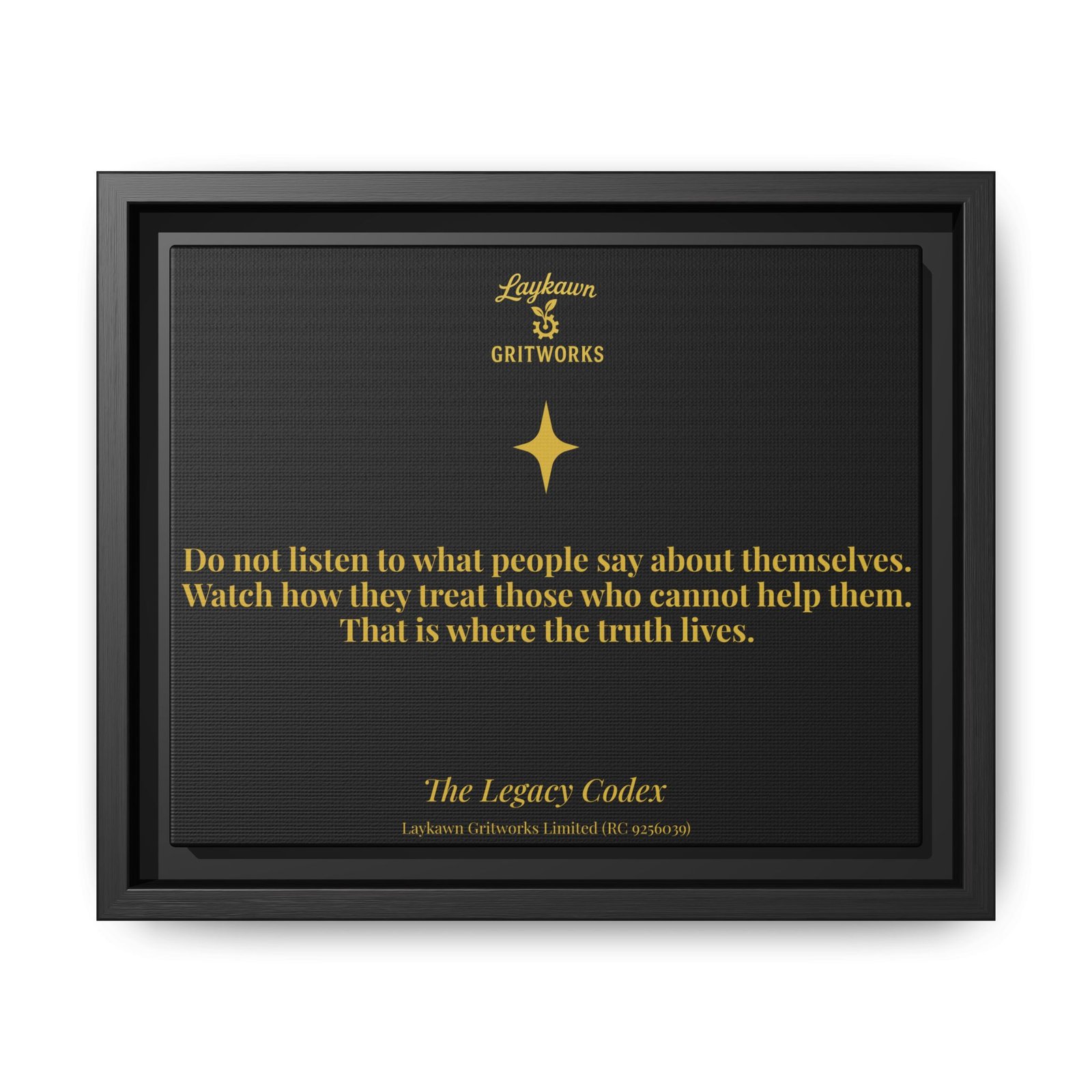 Where Truth Lives – The Legacy Codex Premium Framed Canvas