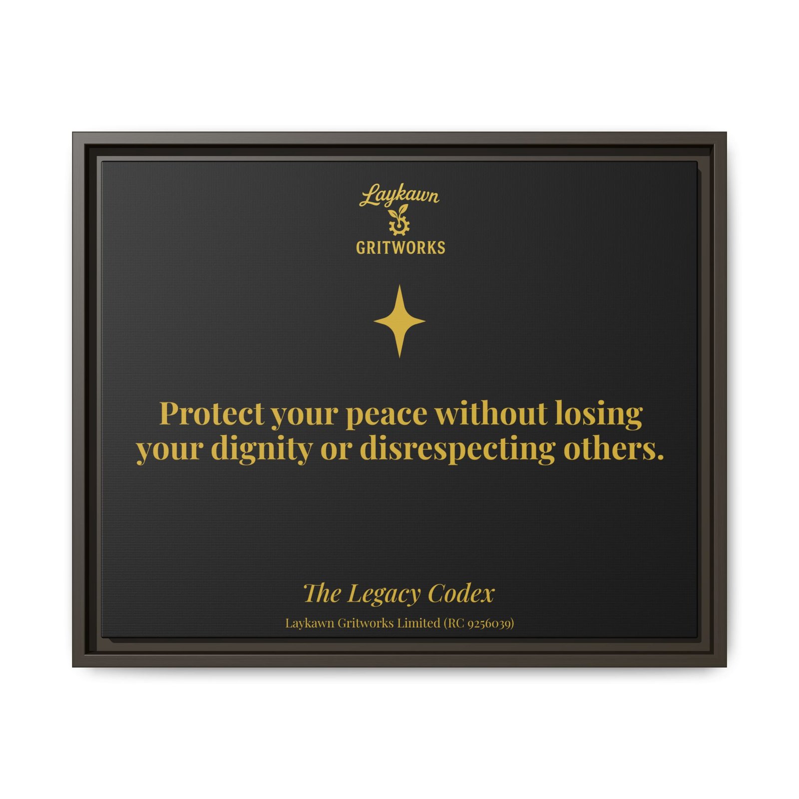 Protect Your Peace – The Legacy Codex Premium Framed Canvas - Image 25