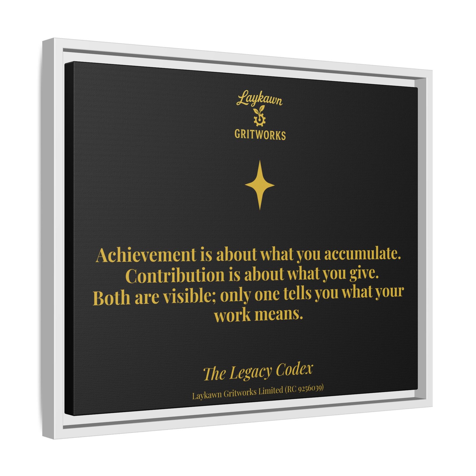 Achievement vs. Contribution – The Legacy Codex Premium Framed Canvas - Image 18