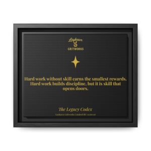 The Value of Skill – The Legacy Codex Premium Framed Canvas