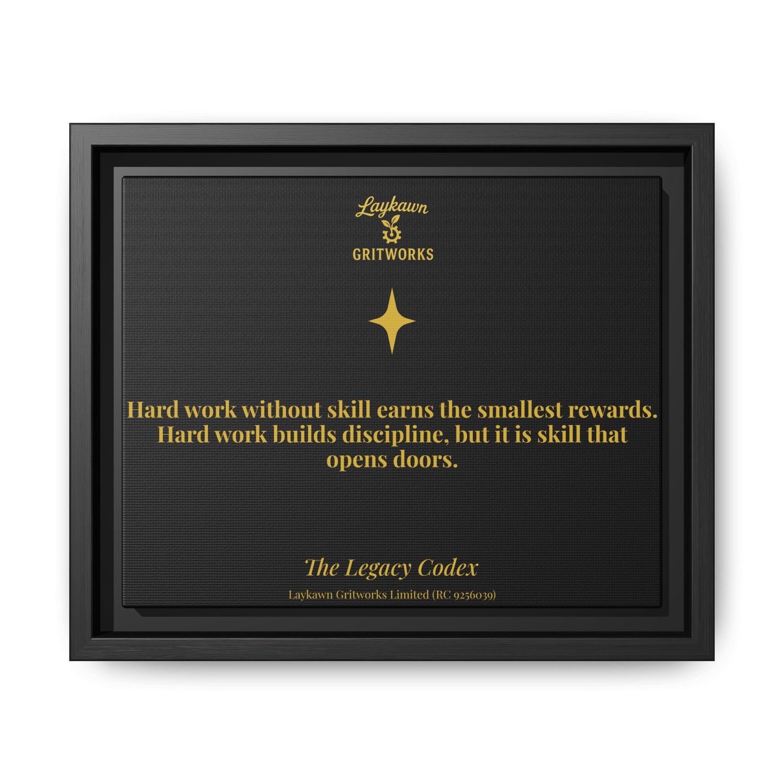 The Value of Skill – The Legacy Codex Premium Framed Canvas