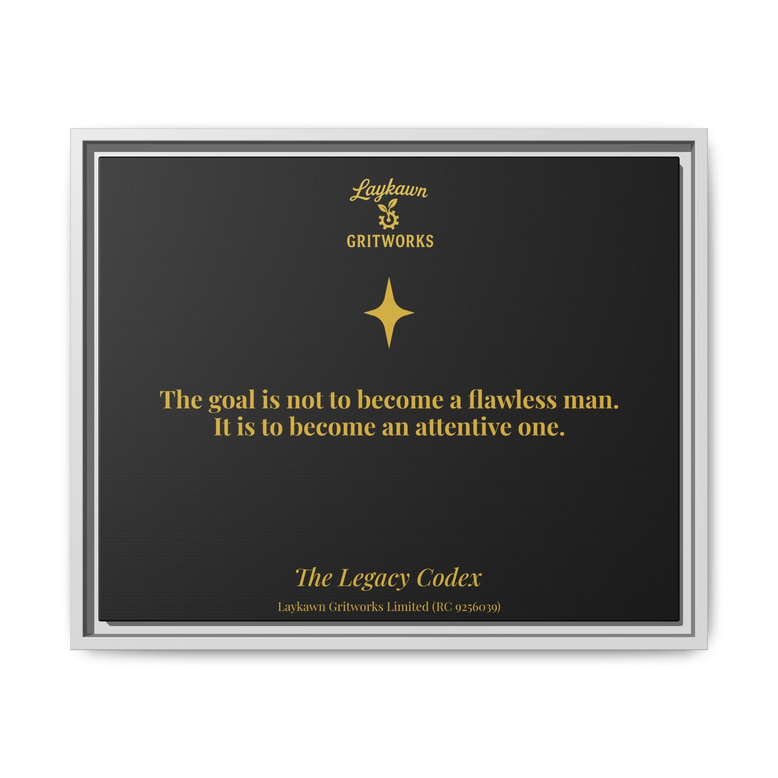 The Attentive Man – The Legacy Codex Premium Framed Canvas - Image 17