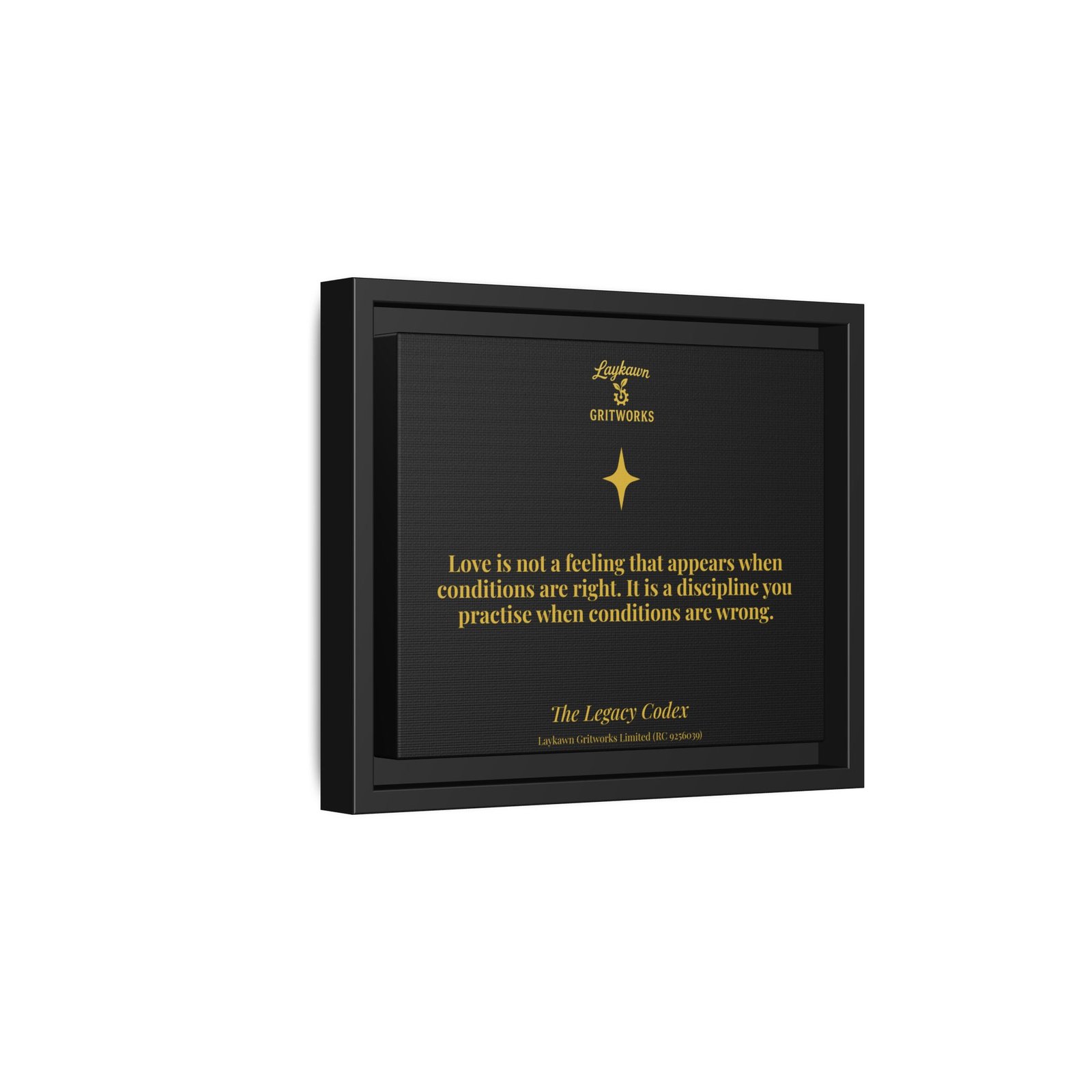 Love as Discipline – The Legacy Codex Premium Framed Canvas - Image 2