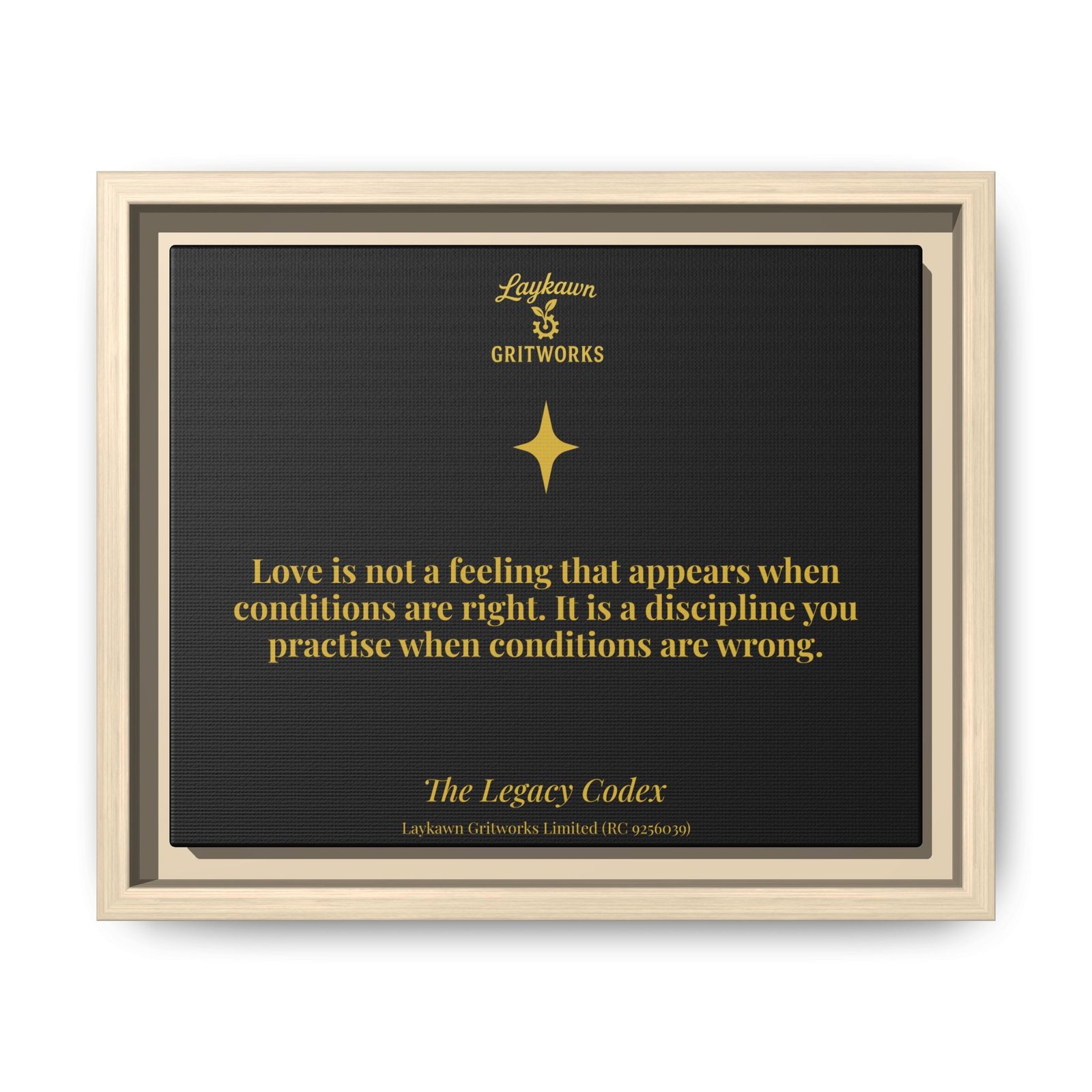 Love as Discipline – The Legacy Codex Premium Framed Canvas - Image 5
