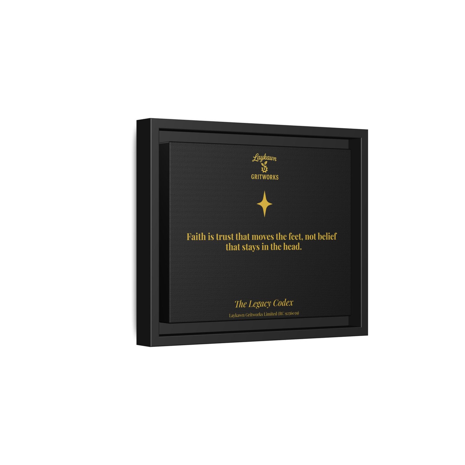 Faith That Moves – The Legacy Codex Premium Framed Canvas - Image 2