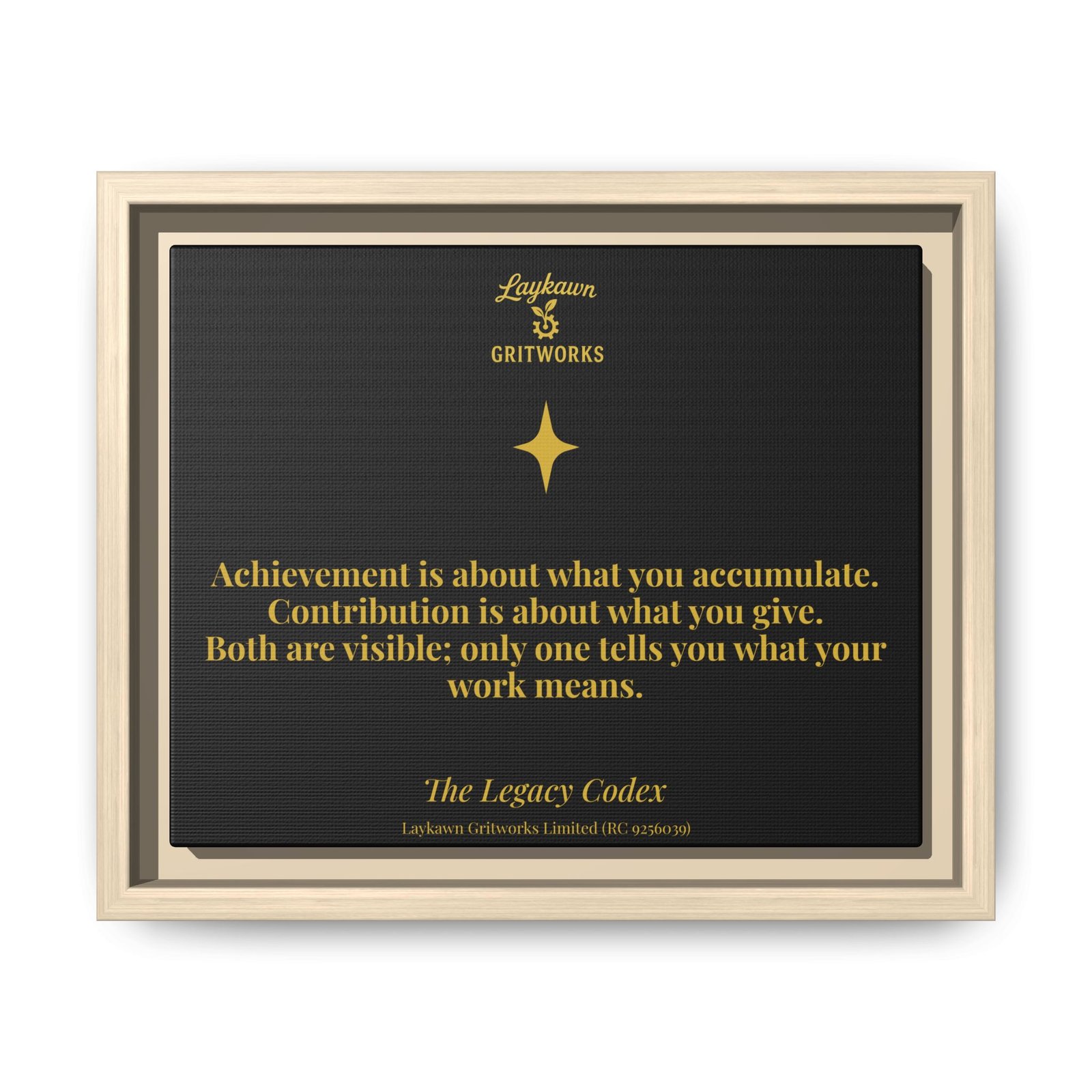 Achievement vs. Contribution – The Legacy Codex Premium Framed Canvas - Image 5