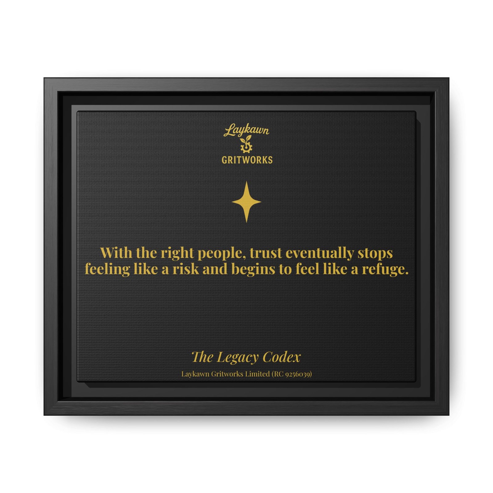 Trust as Refuge – The Legacy Codex Premium Framed Canvas