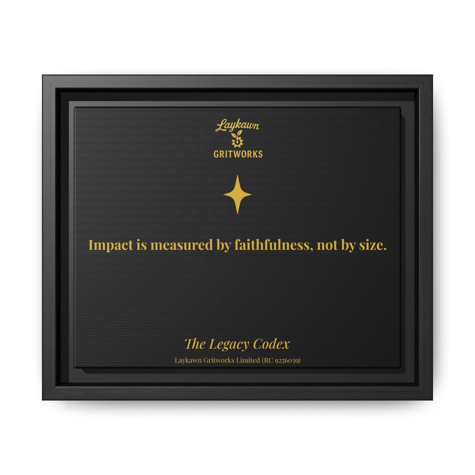 Faithful Impact – The Legacy Codex Premium Framed Canvas