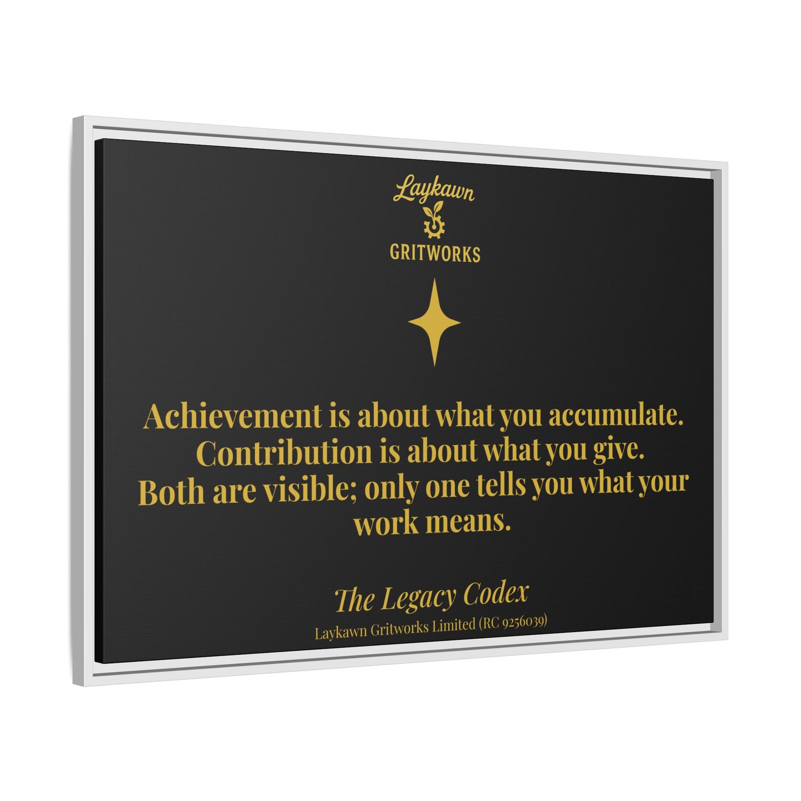 Achievement vs. Contribution – The Legacy Codex Premium Framed Canvas - Image 34