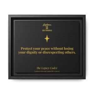 Protect Your Peace – The Legacy Codex Premium Framed Canvas