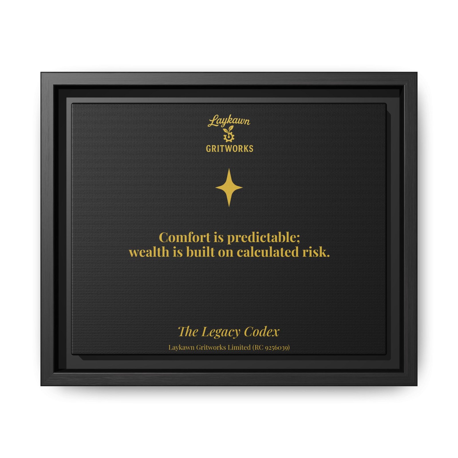 Calculated Risk – The Legacy Codex Premium Framed Canvas