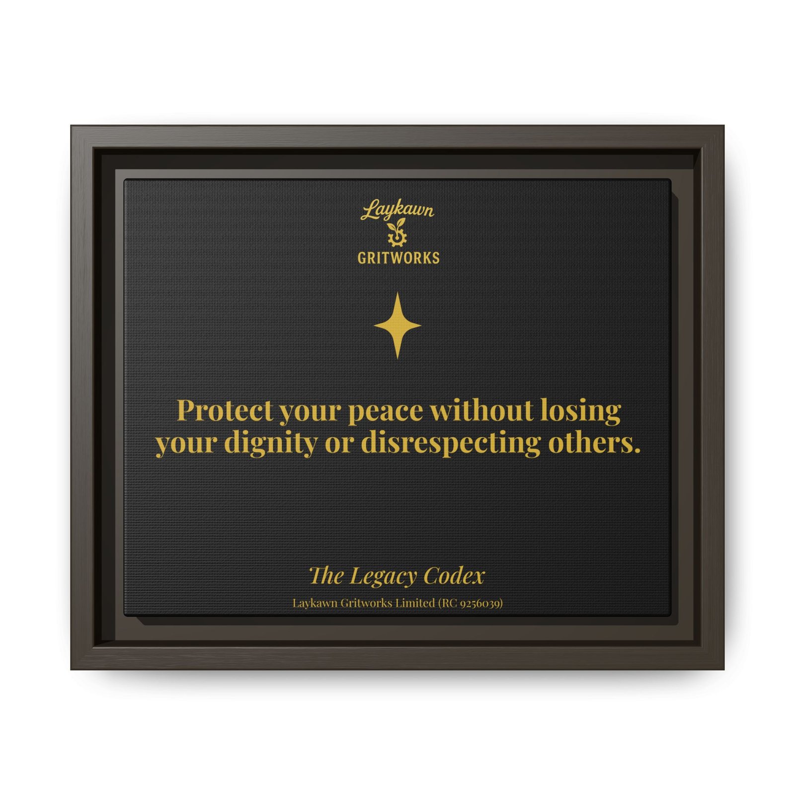 Protect Your Peace – The Legacy Codex Premium Framed Canvas - Image 9