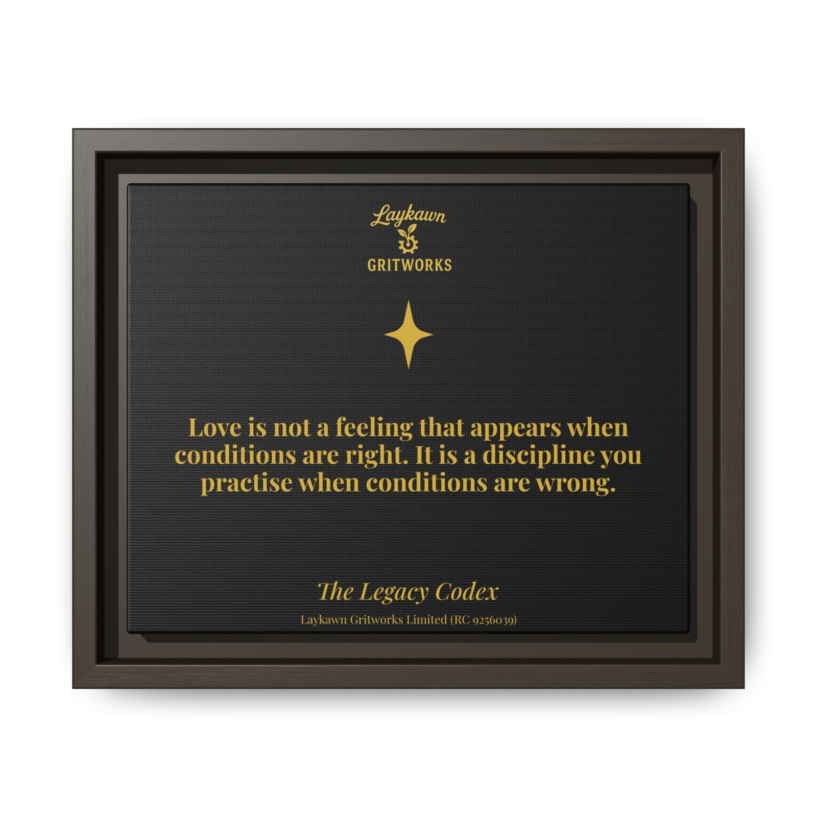 Love as Discipline – The Legacy Codex Premium Framed Canvas - Image 9