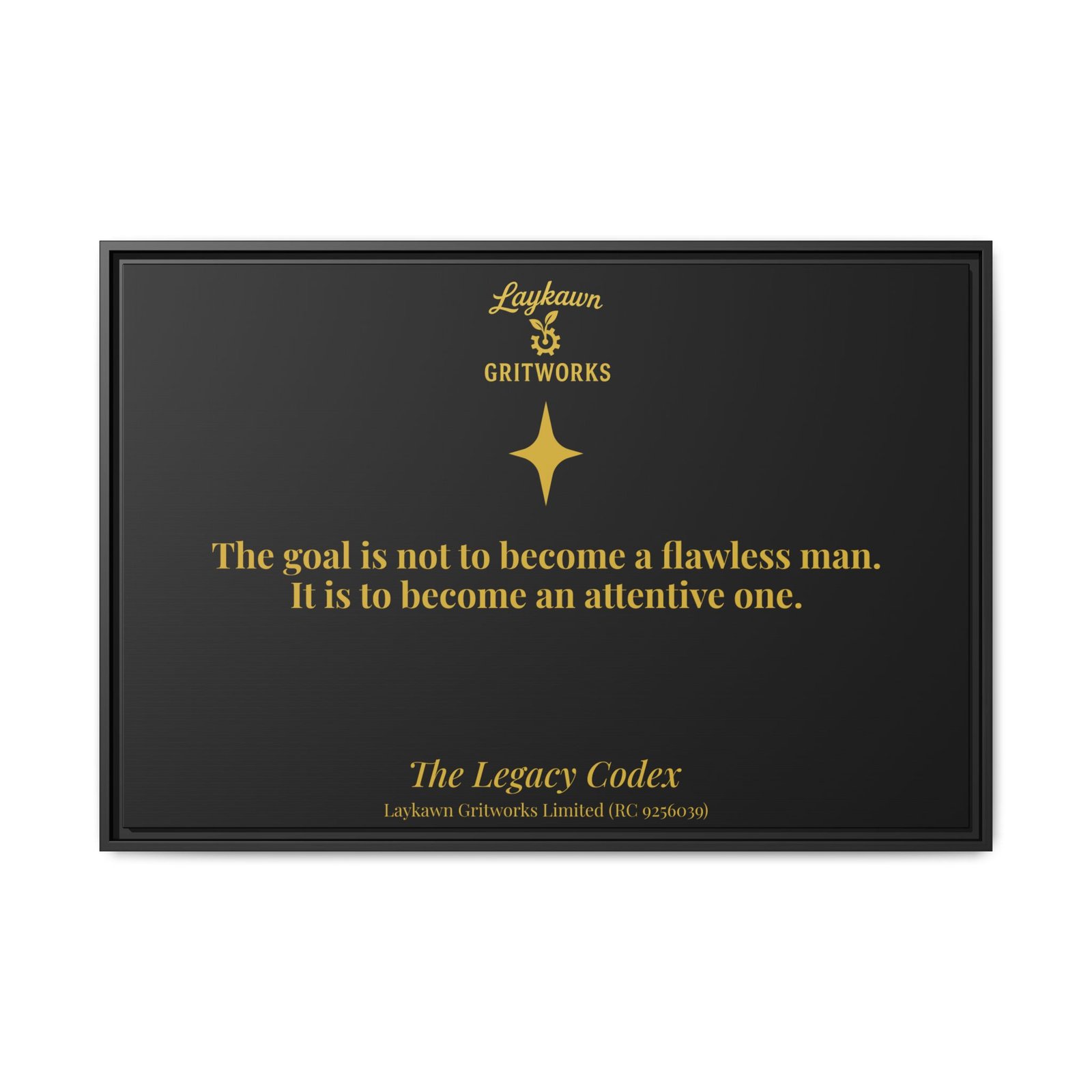 The Attentive Man – The Legacy Codex Premium Framed Canvas - Image 41
