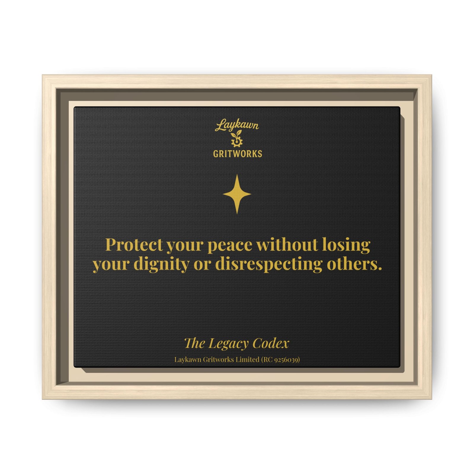 Protect Your Peace – The Legacy Codex Premium Framed Canvas - Image 5