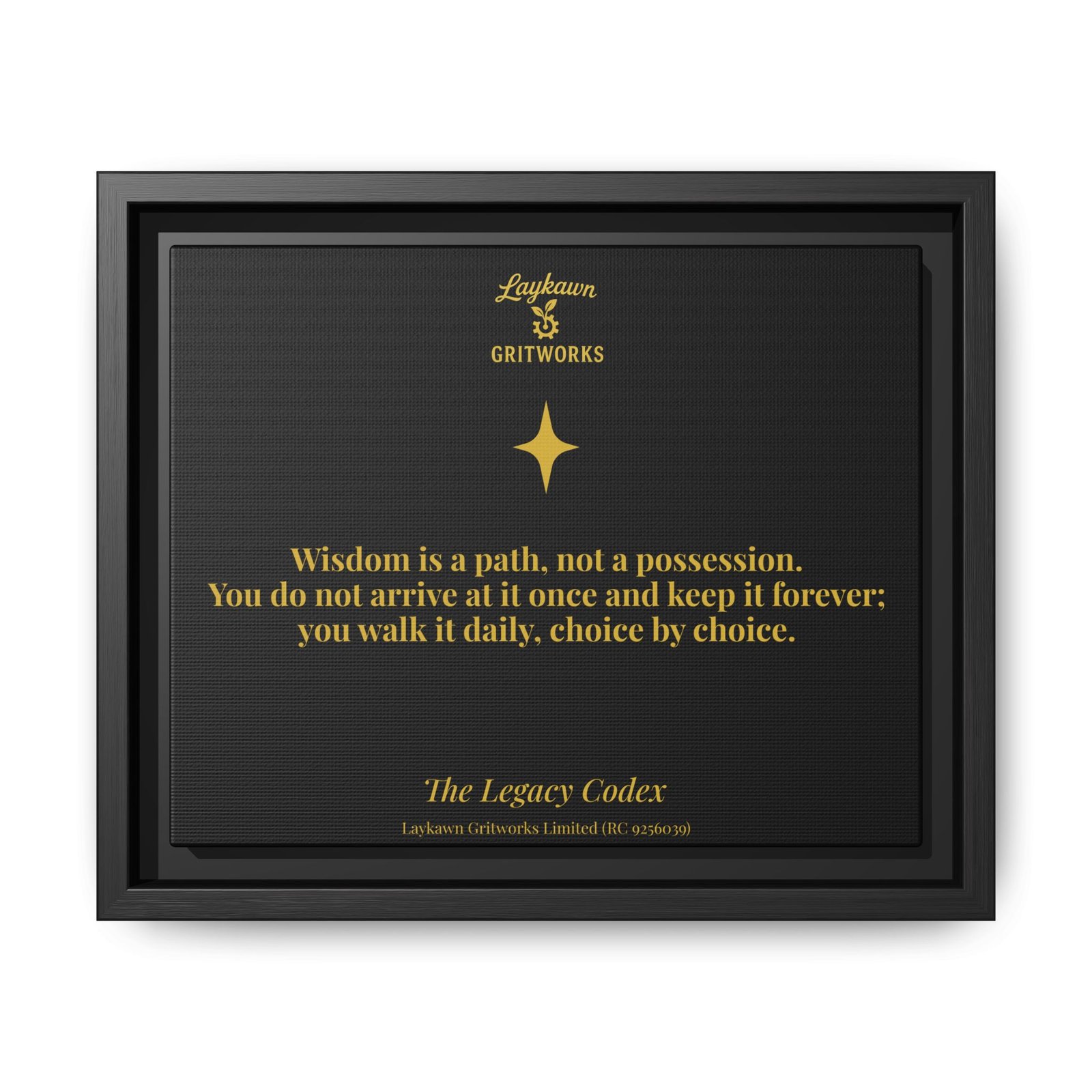 The Path of Wisdom – The Legacy Codex Premium Framed Canvas