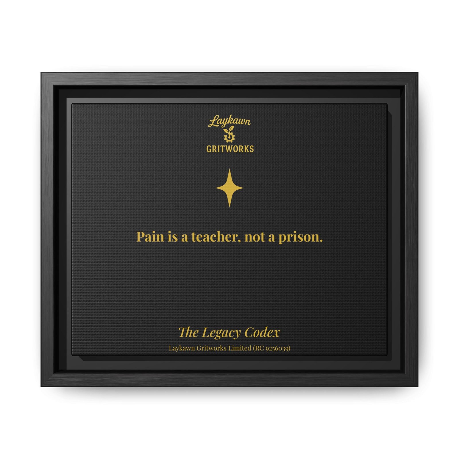 Pain as a Teacher – The Legacy Codex Premium Framed Canvas