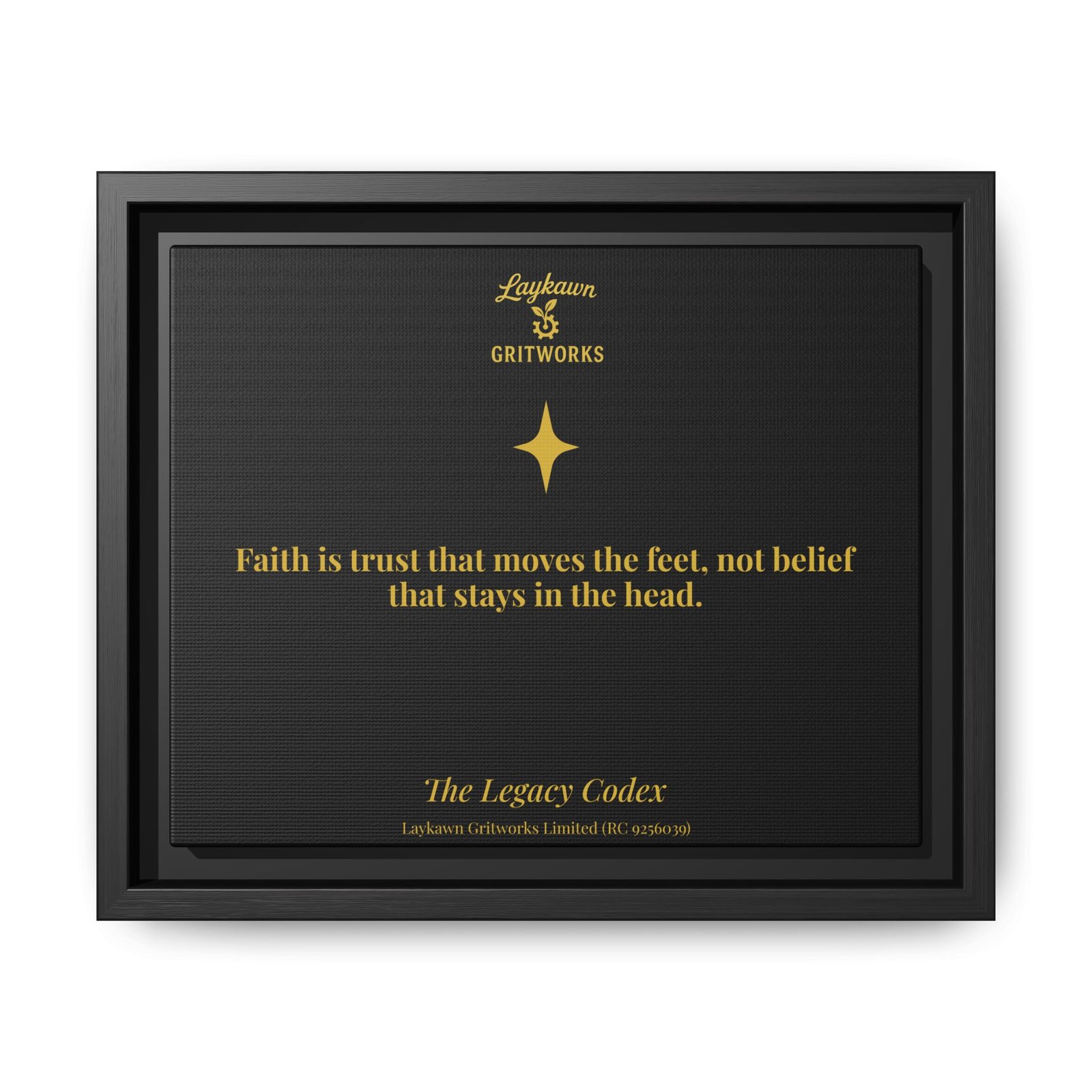 Faith That Moves – The Legacy Codex Premium Framed Canvas