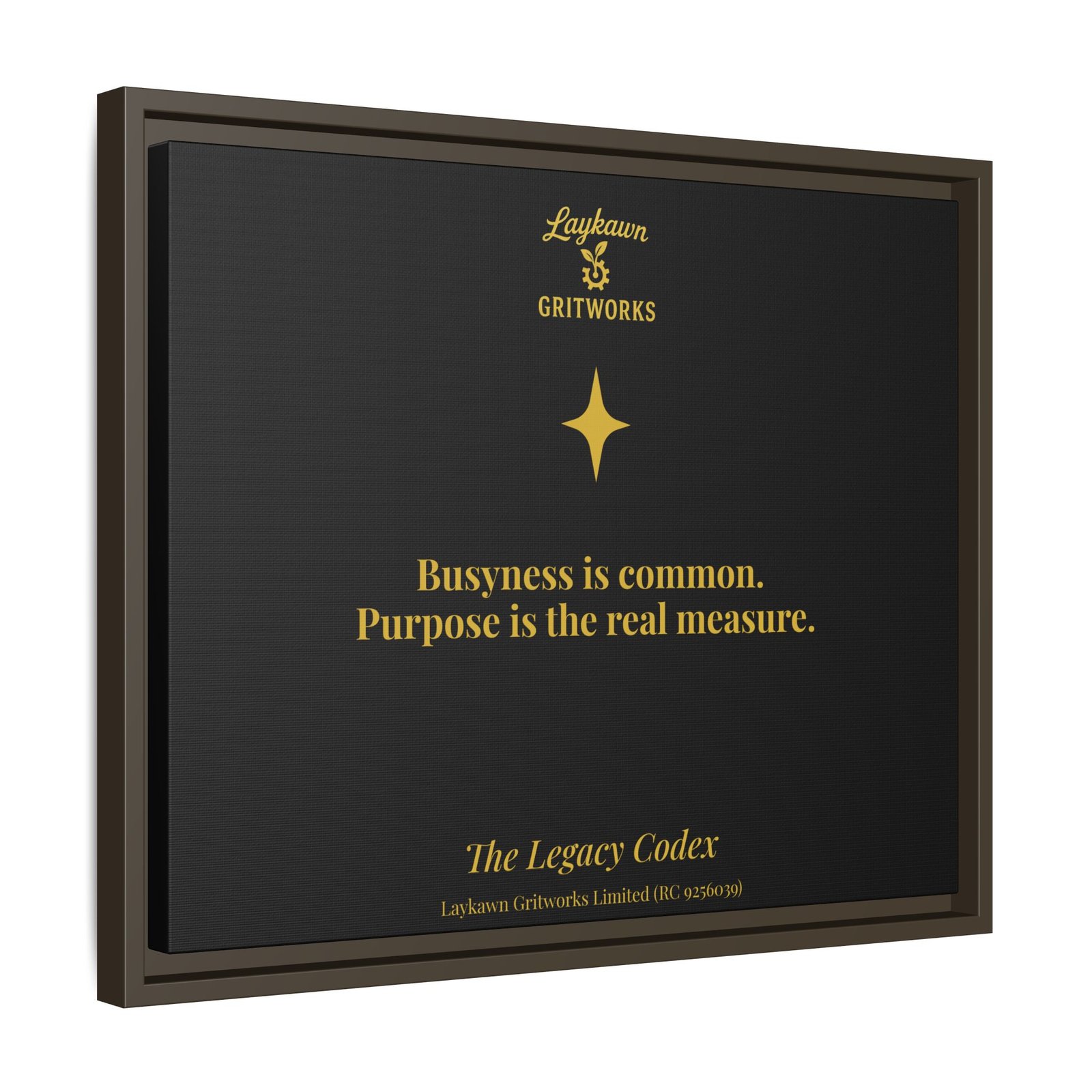 Purpose Over Busyness – The Legacy Codex Premium Framed Canvas - Image 26