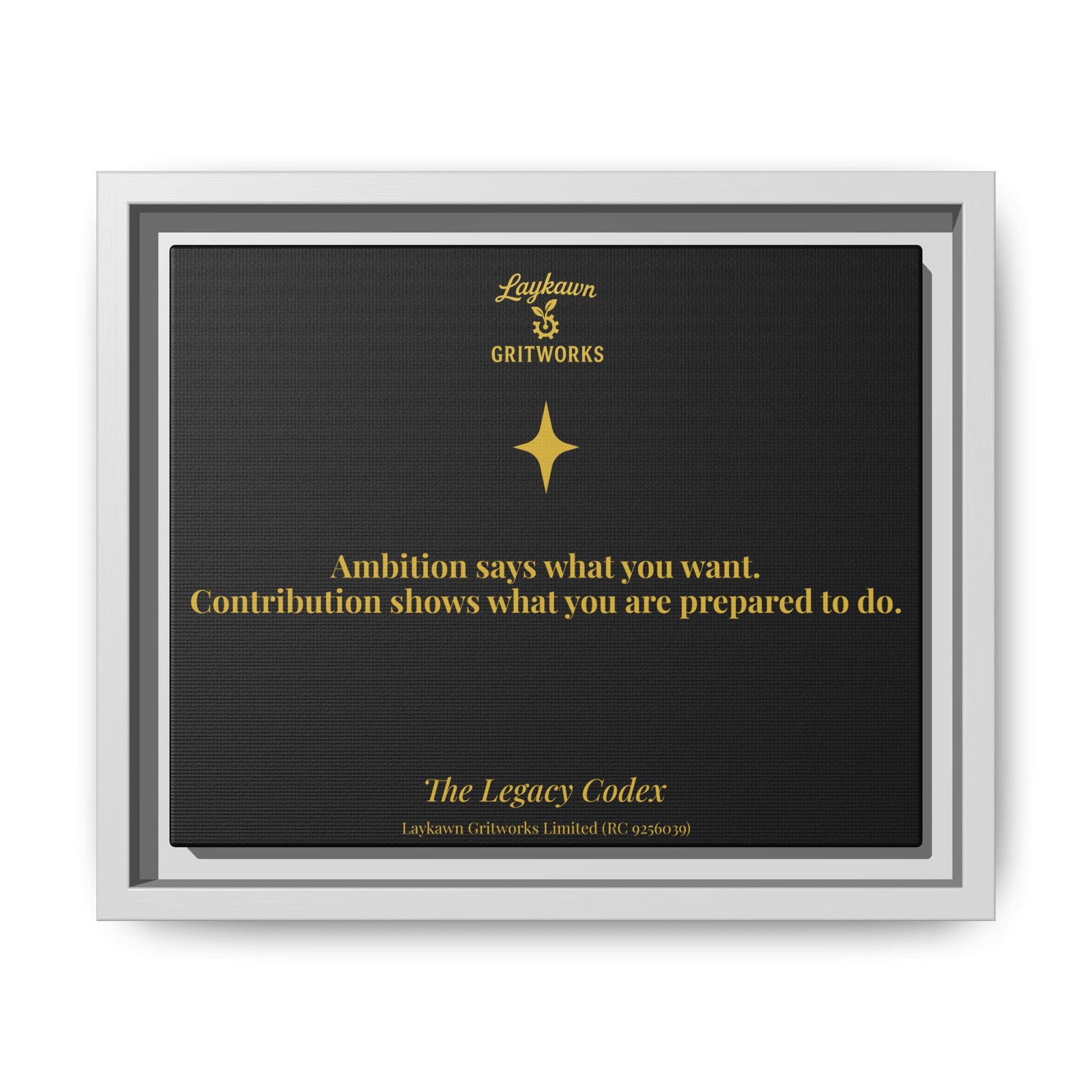 Ambition and Contribution – The Legacy Codex Premium Framed Canvas - Image 13