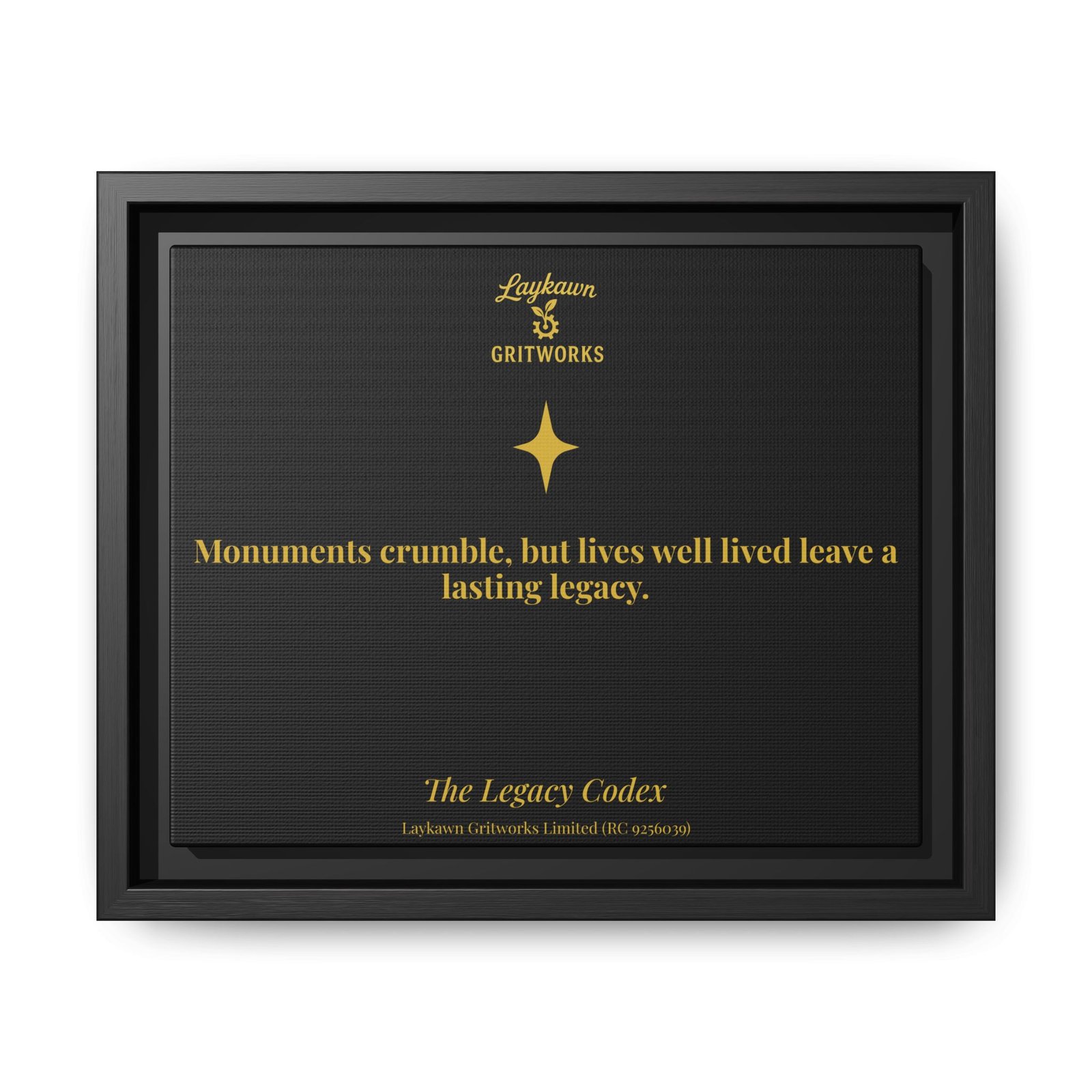 A Life Well Lived – The Legacy Codex Premium Framed Canvas