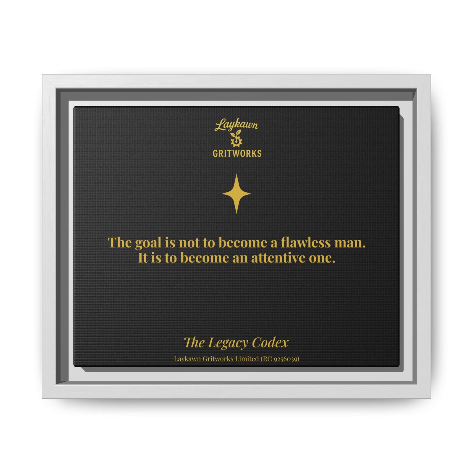 The Attentive Man – The Legacy Codex Premium Framed Canvas - Image 13