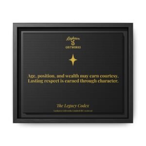 Earned Respect – The Legacy Codex Premium Framed Canvas
