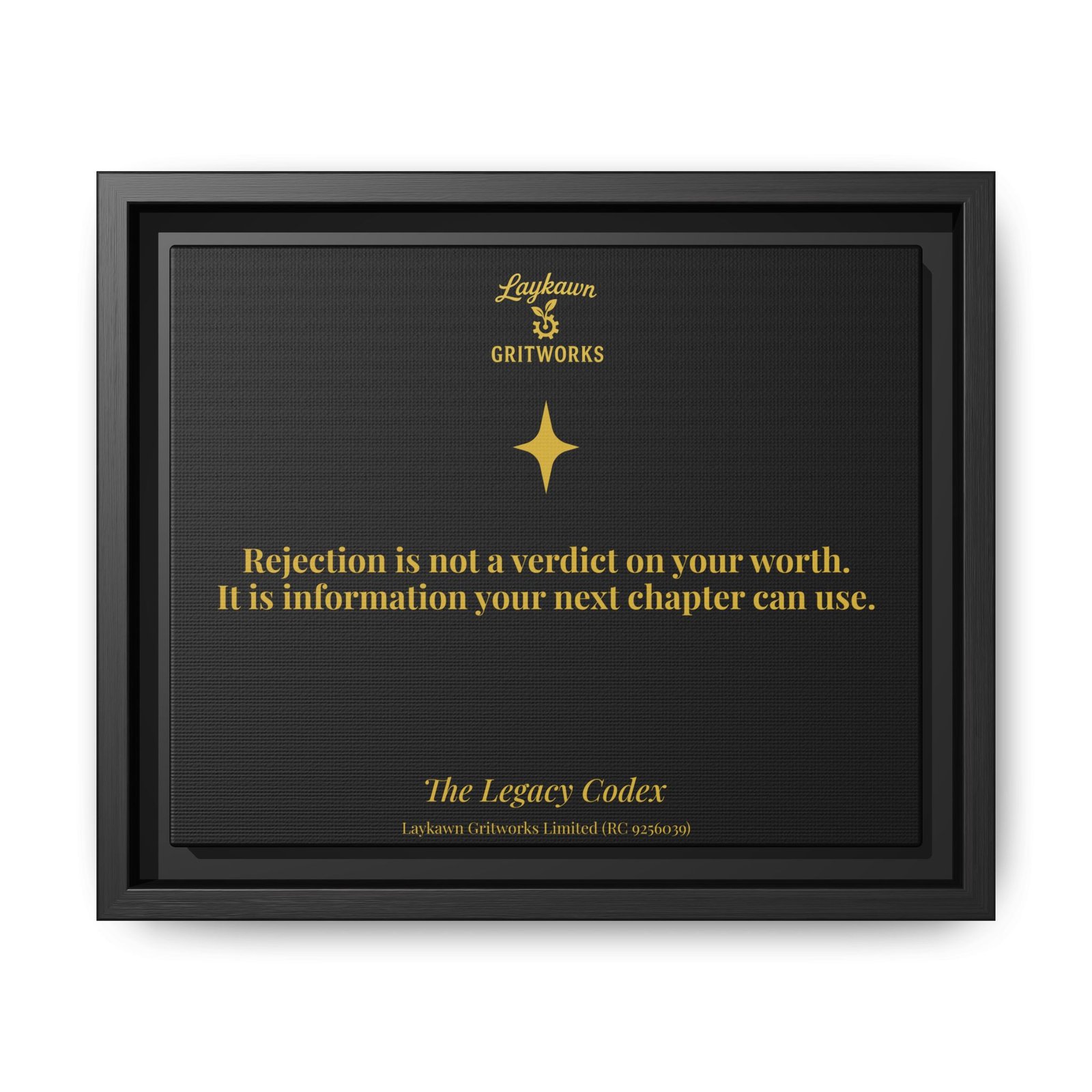 Rejection as Information – The Legacy Codex Premium Framed Canvas