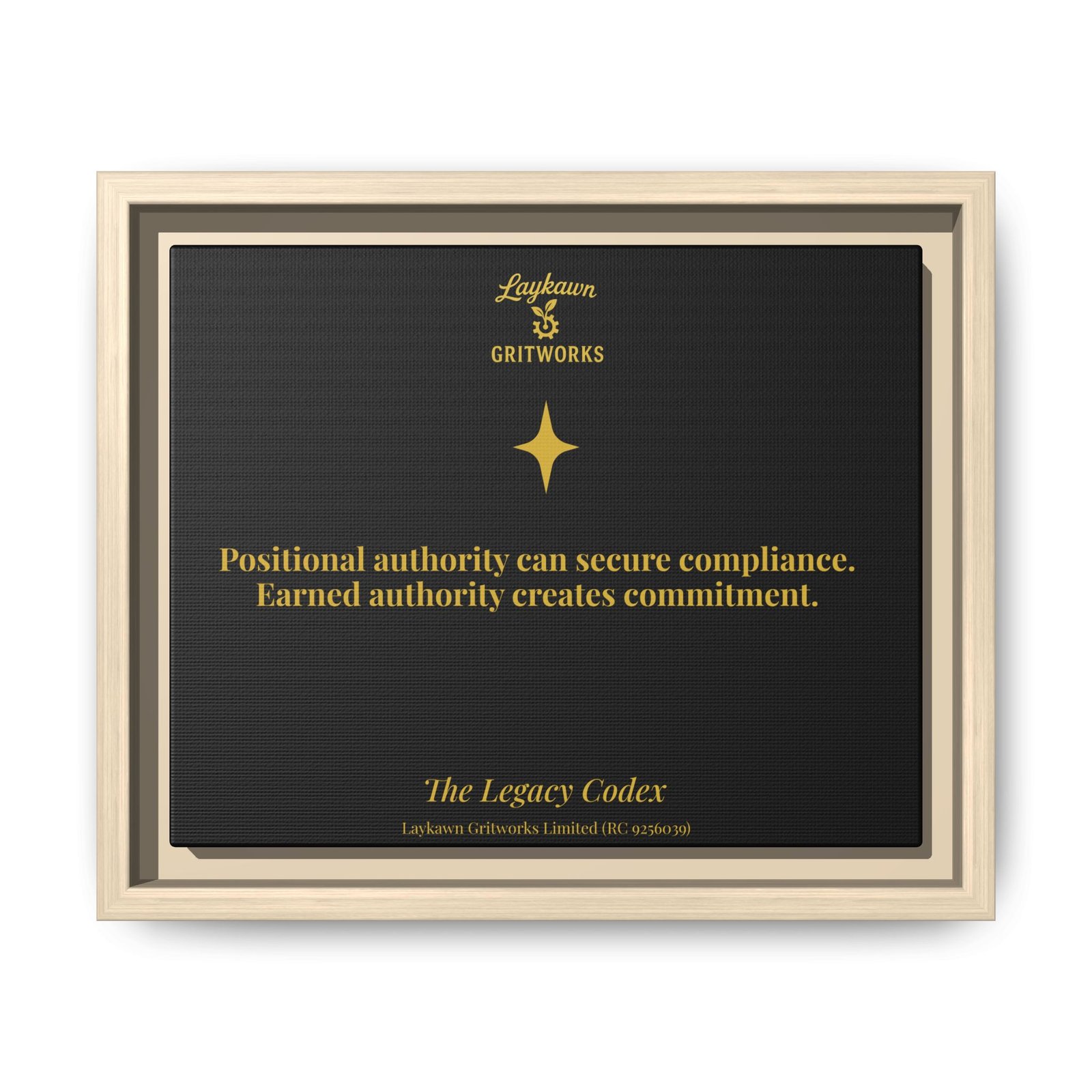 Earned Authority – The Legacy Codex Premium Framed Canvas - Image 5