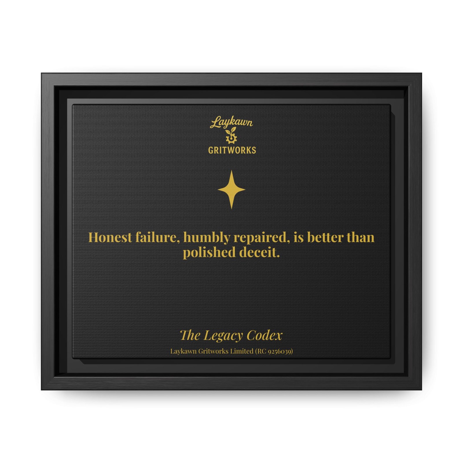 Honest Failure – The Legacy Codex Premium Framed Canvas