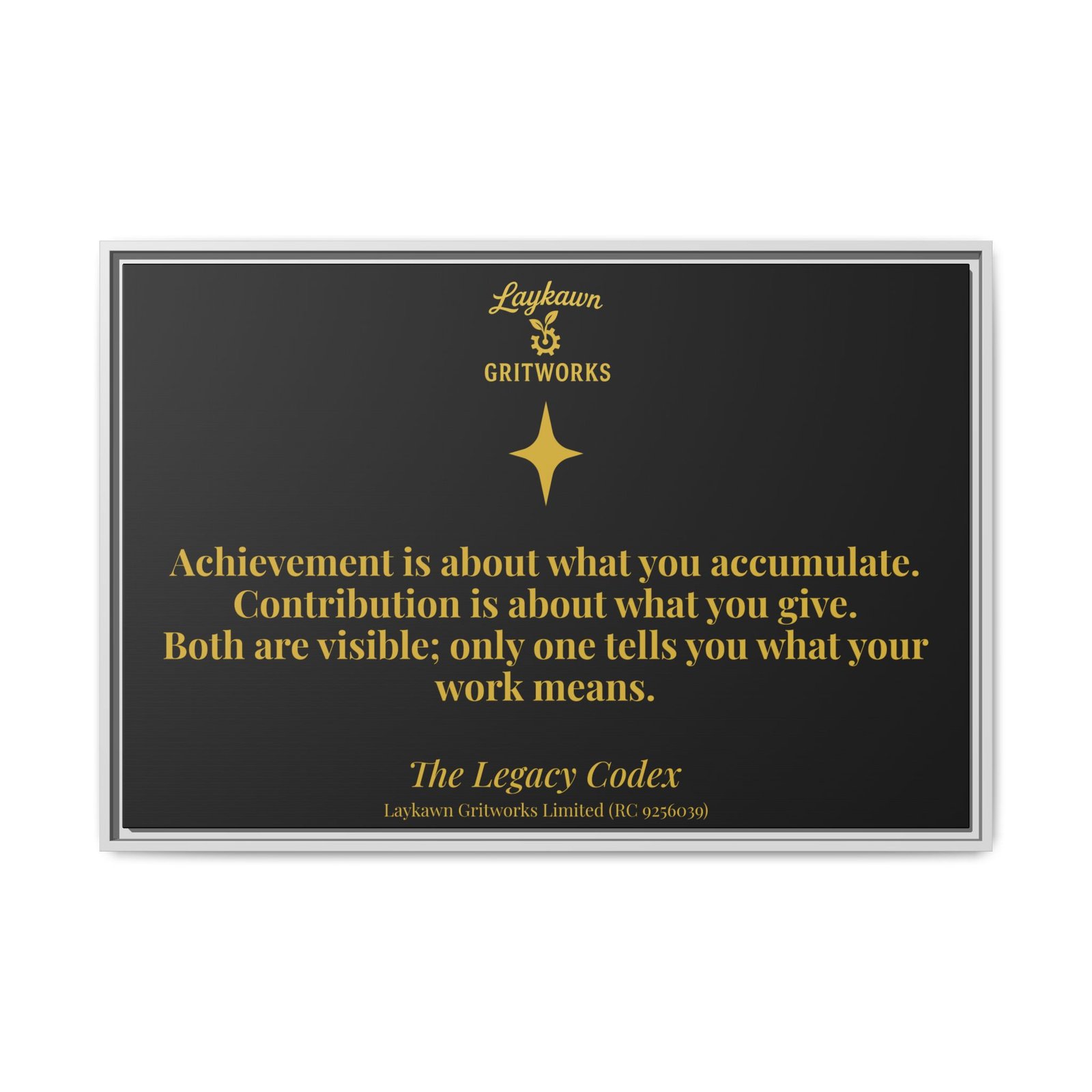 Achievement vs. Contribution – The Legacy Codex Premium Framed Canvas - Image 33